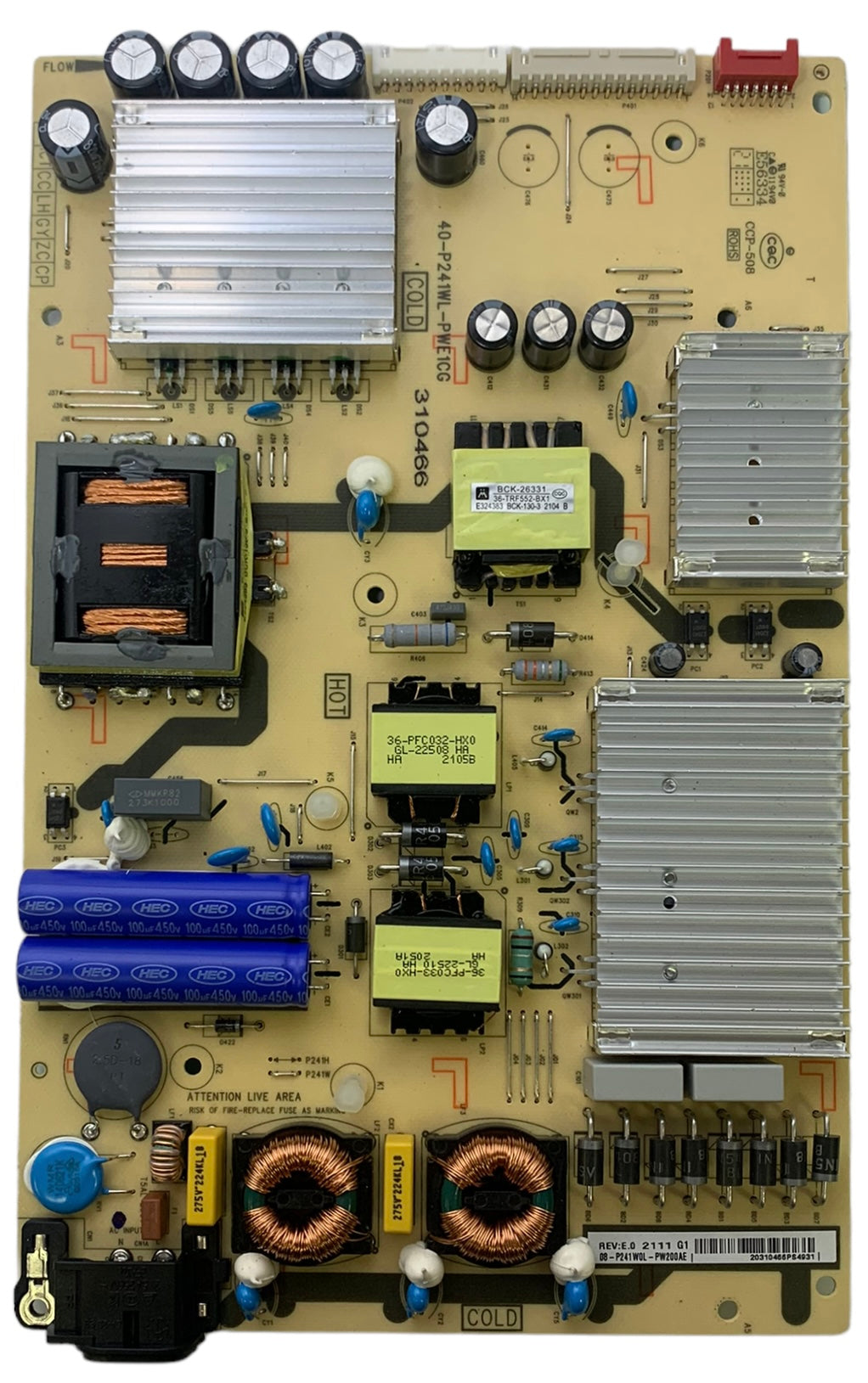 TCL 08-P241W0L-PW200AE Power Supply Board/LED Driver