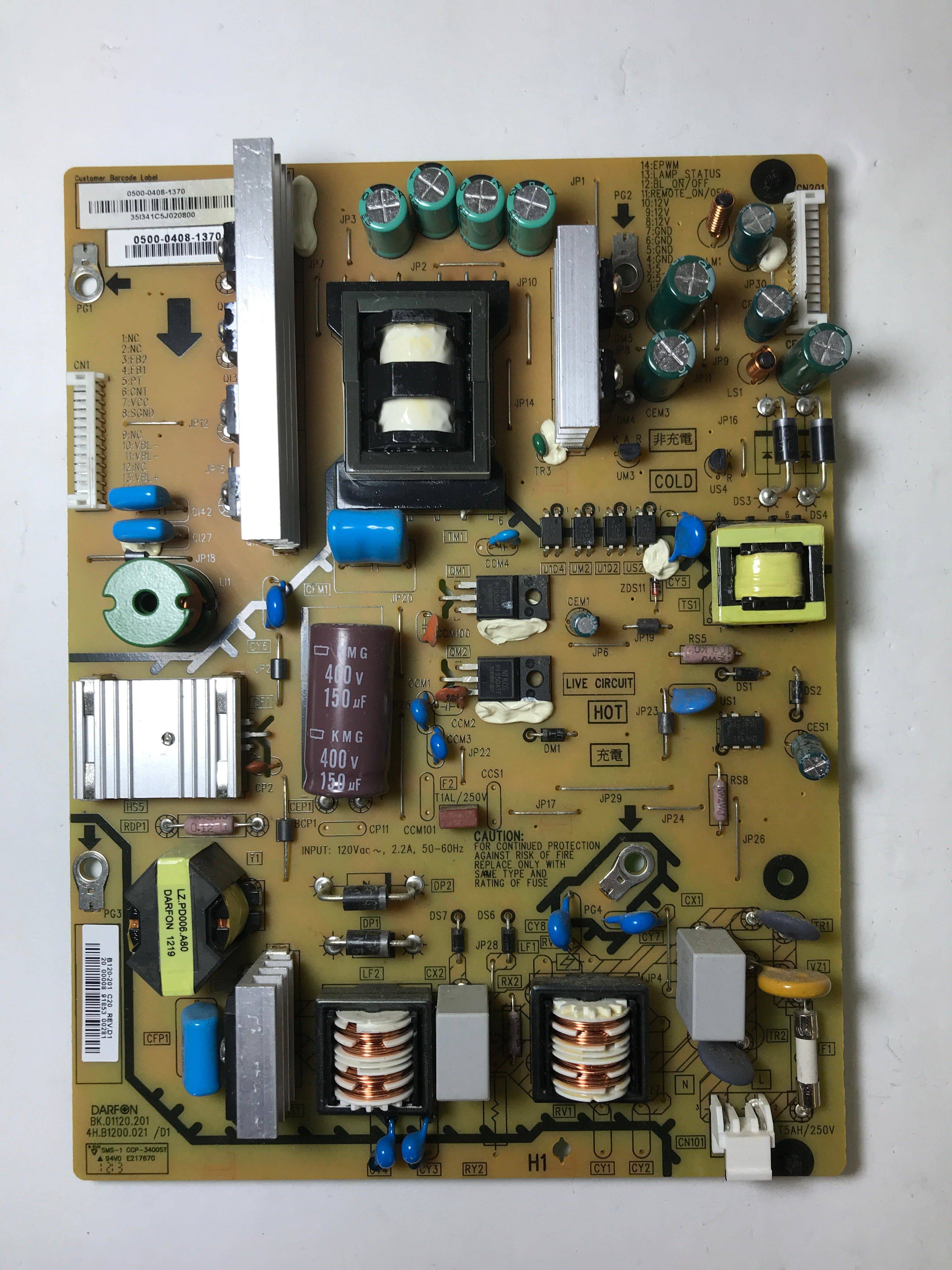 Vizio 0500-0408-1370 (BK.01120.201) Power Supply for E390VL