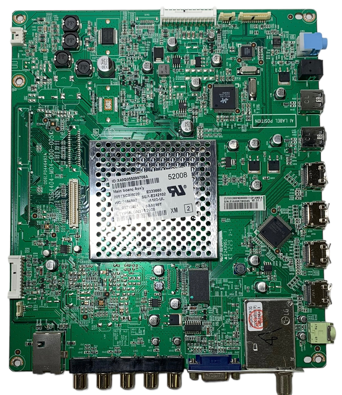 Vizio 756TXCCB02K030 Main Board for M3D550KDE