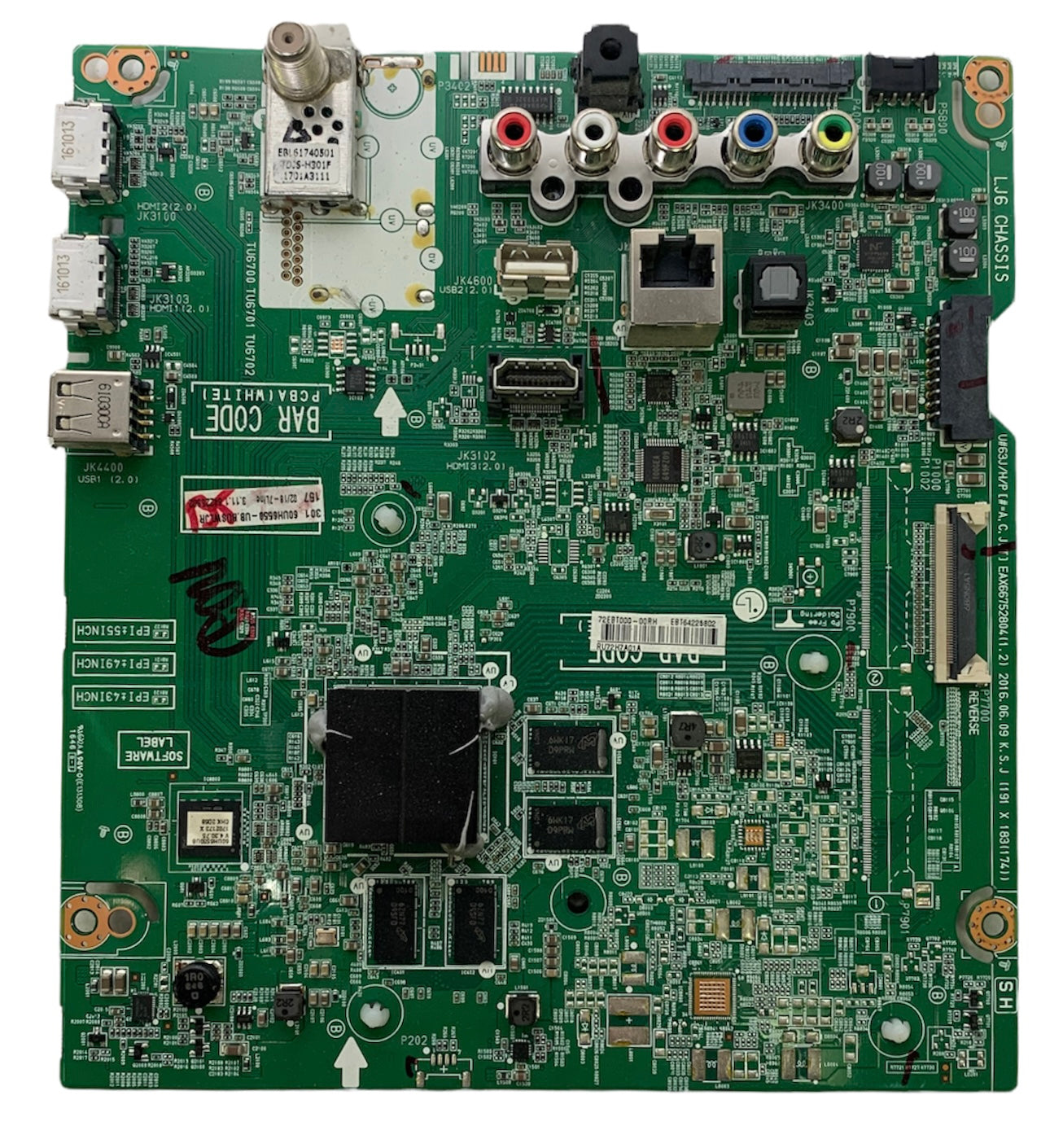 LG EBT64225802 Main Board for 60UH6550-UB.BUSWLJR