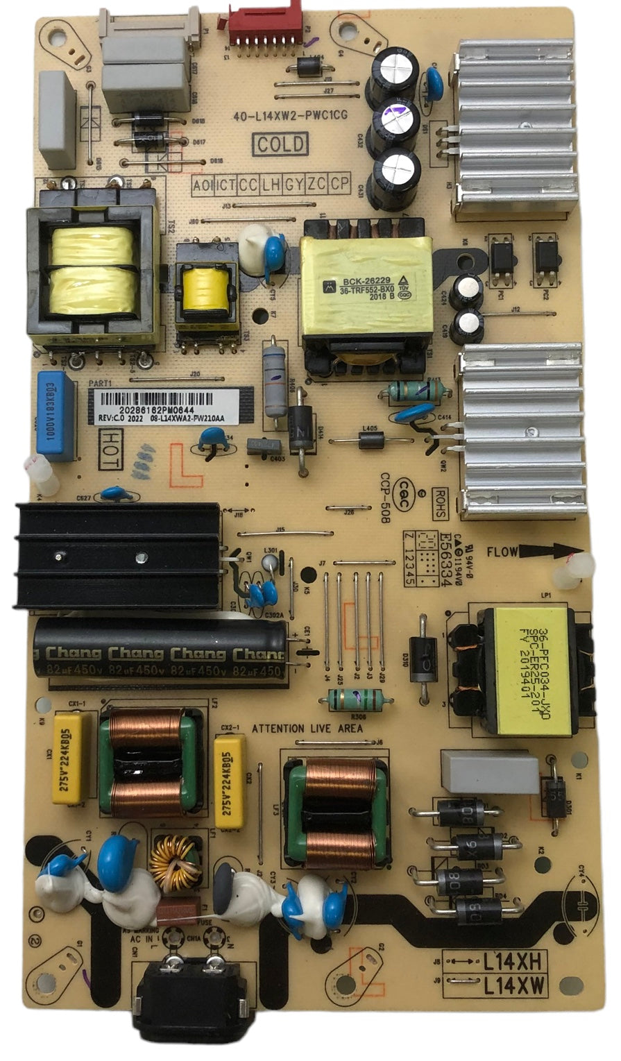 TCL 08-L14XWA2-PW210AA Power Supply Board/LED Driver 43S525