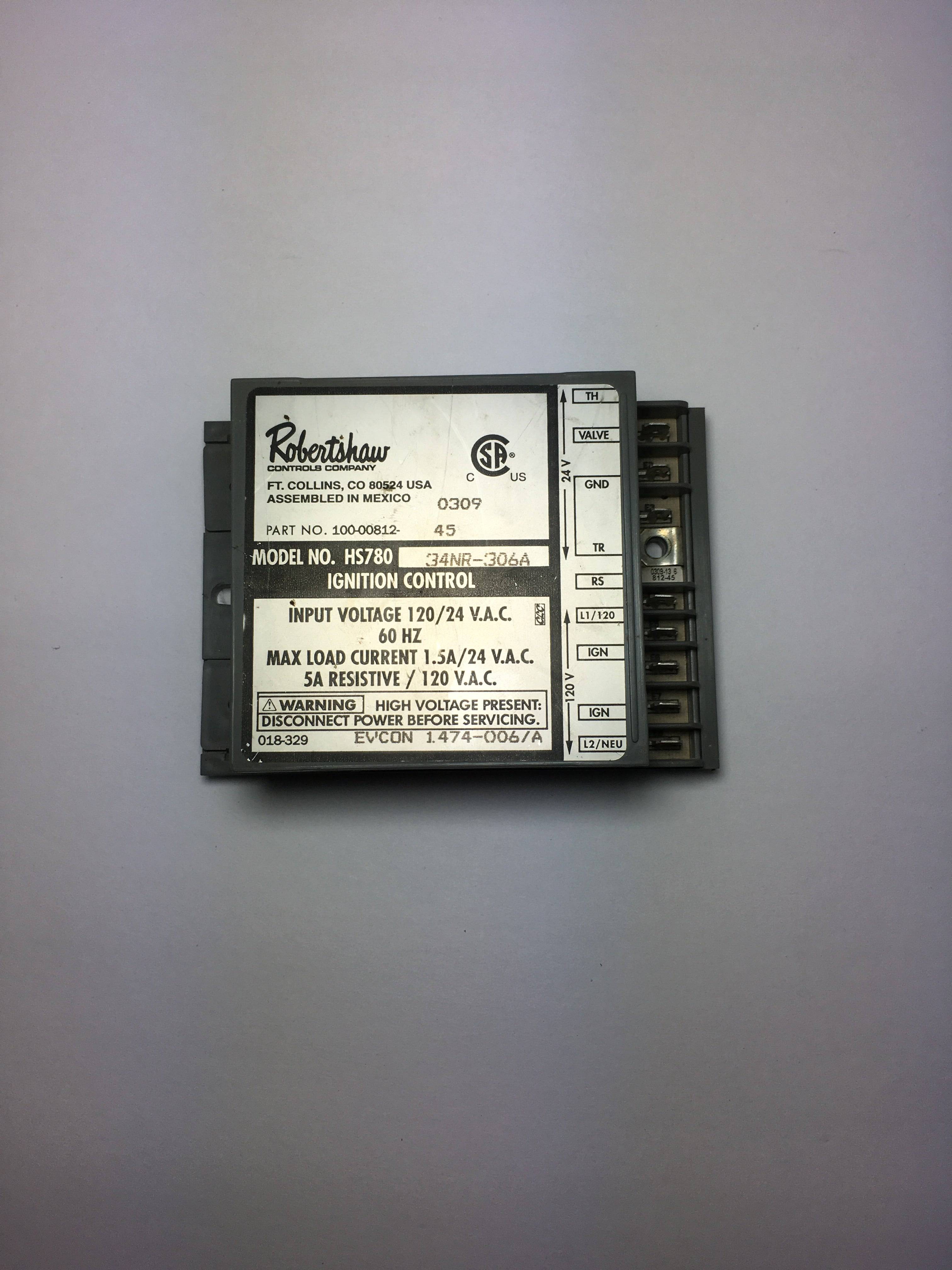 Robertshaw HS780 34NR-306A (100-00812-45) Furnace Control Board