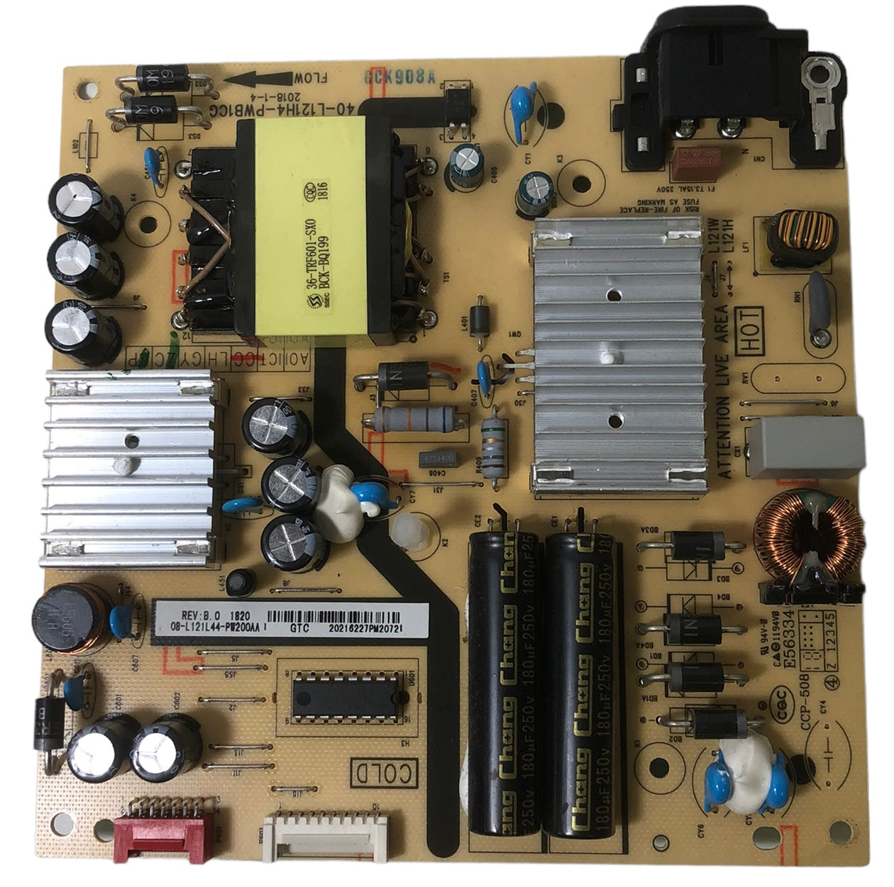 TCL 08-L121L44-PW200AA Power Supply Board/LED Driver 43S517 43S515