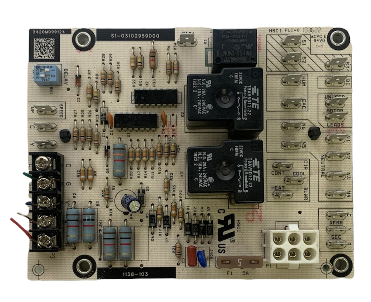 Honeywell 1138-103 Furnace Control Board