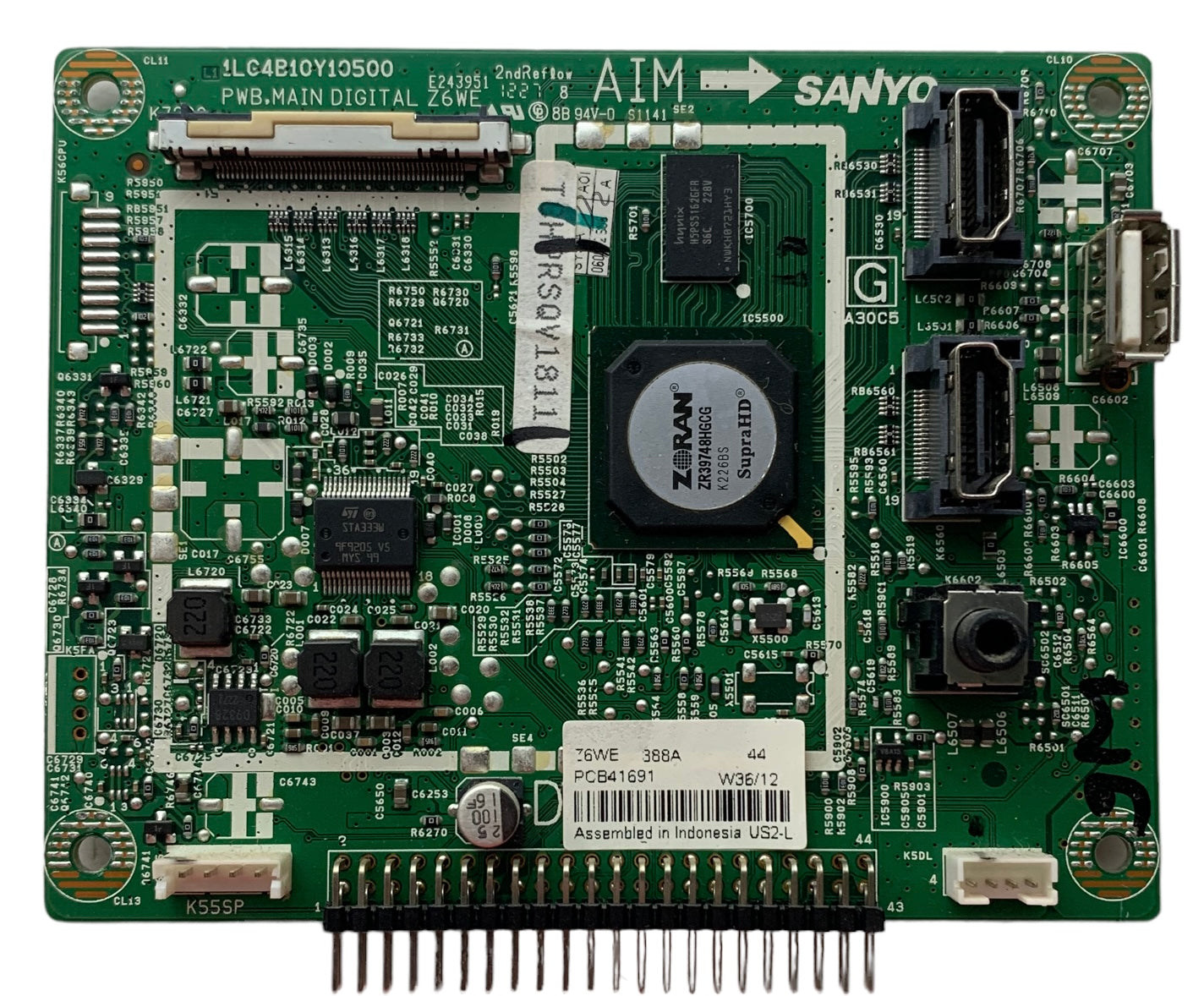 Sanyo 1LG4B10Y10500 Z6WE Digital Board for DP50842-00