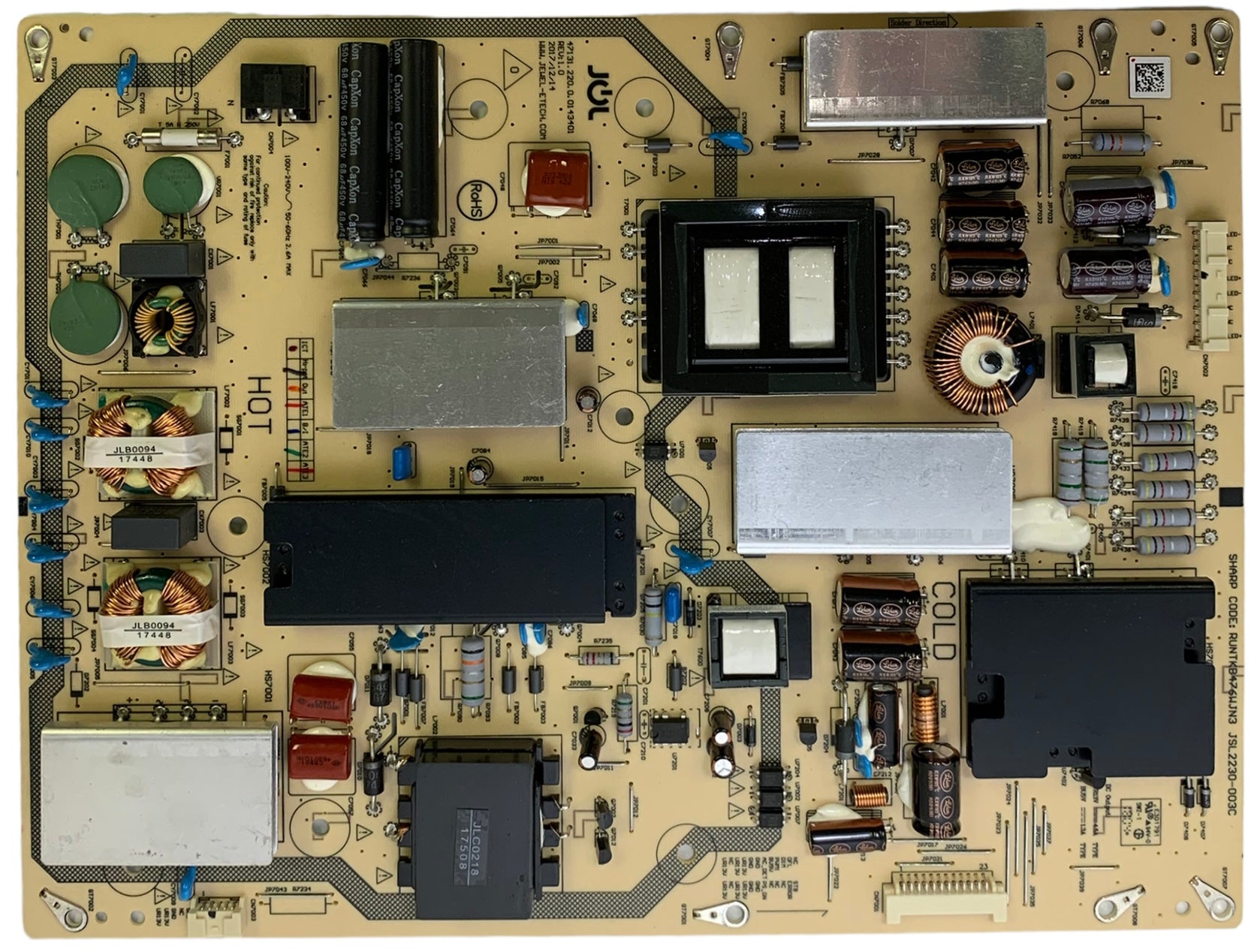 Sharp RUNTKB476WJN1 Power Supply for PN-UH601