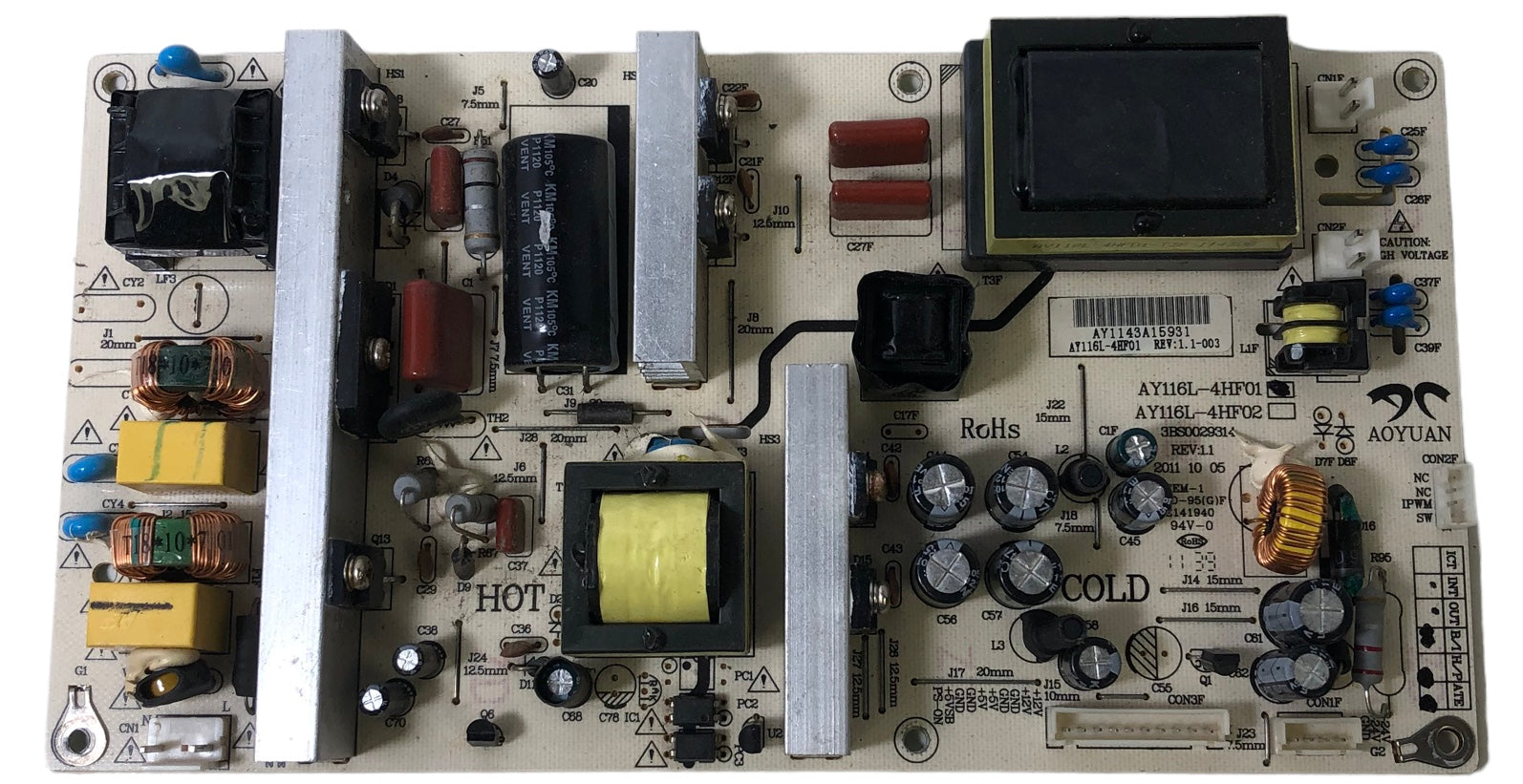 Westinghouse AY116L-4HF01 Power Supply / Backlight Inverter