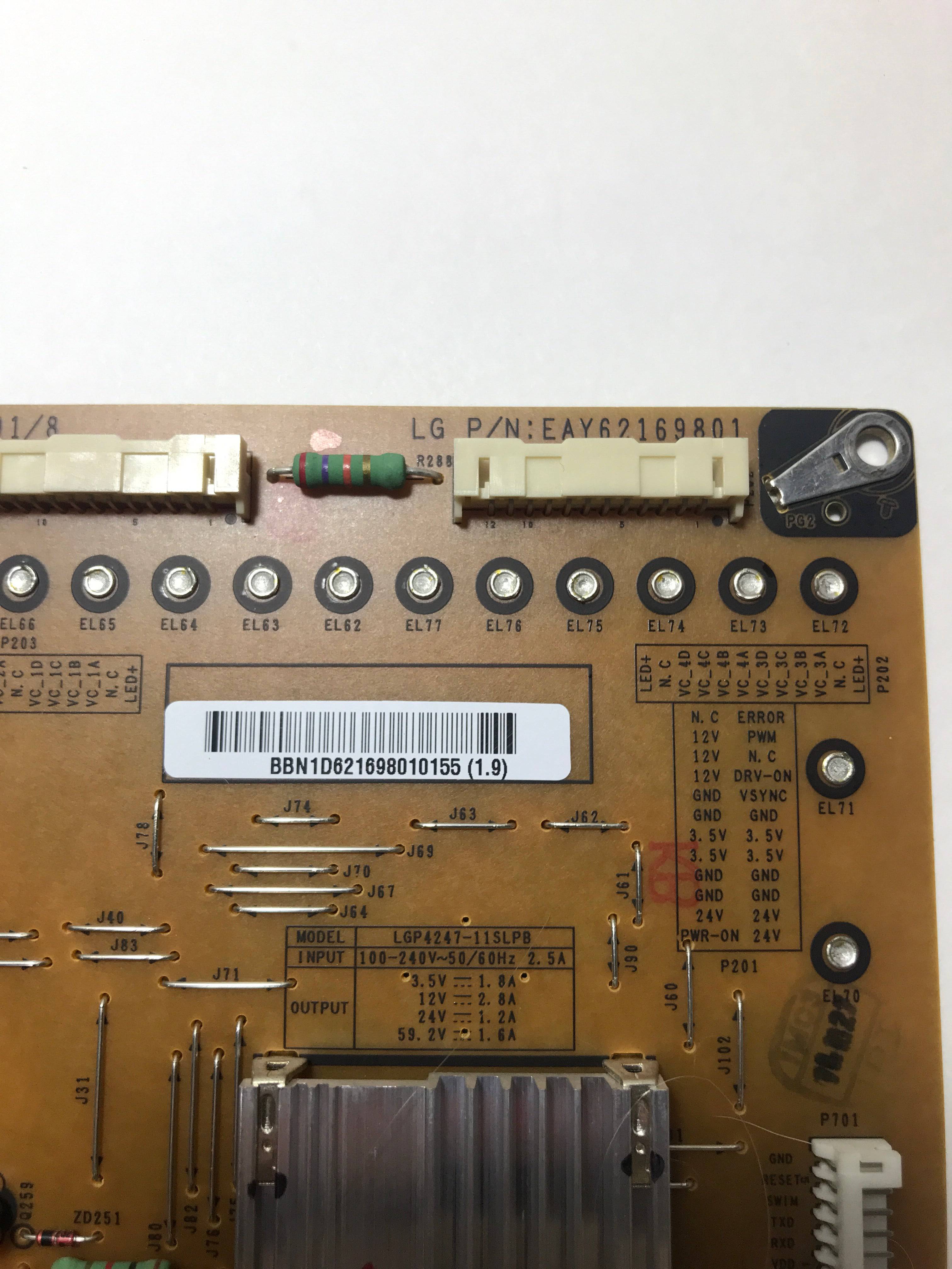 LG EAY62169801 (EAX62865401/8) Power Supply 47LV5500 47LV5400 42LW5300