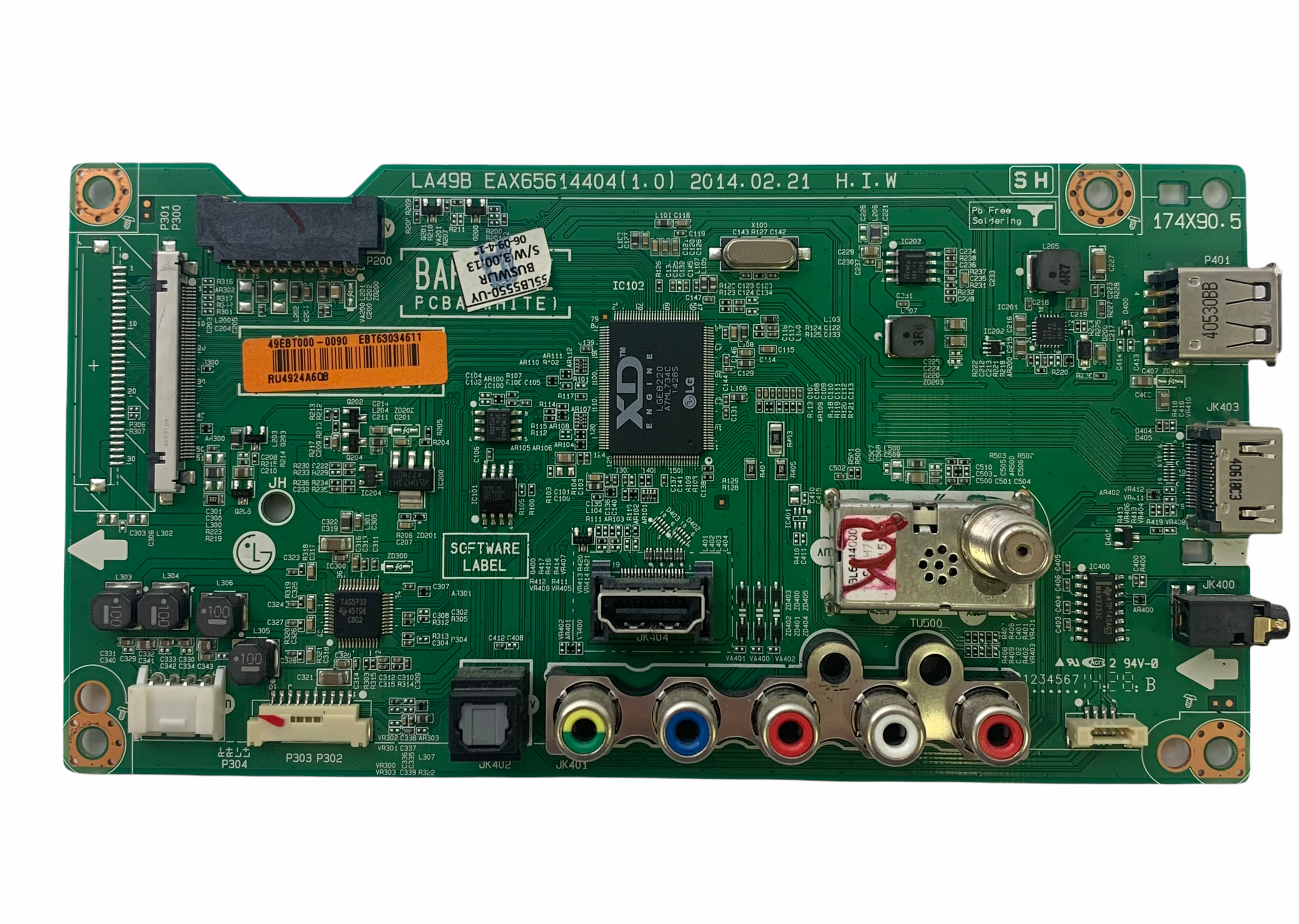LG EBT63034611 Main Board for 55LB5550-UY.BUSWLJR