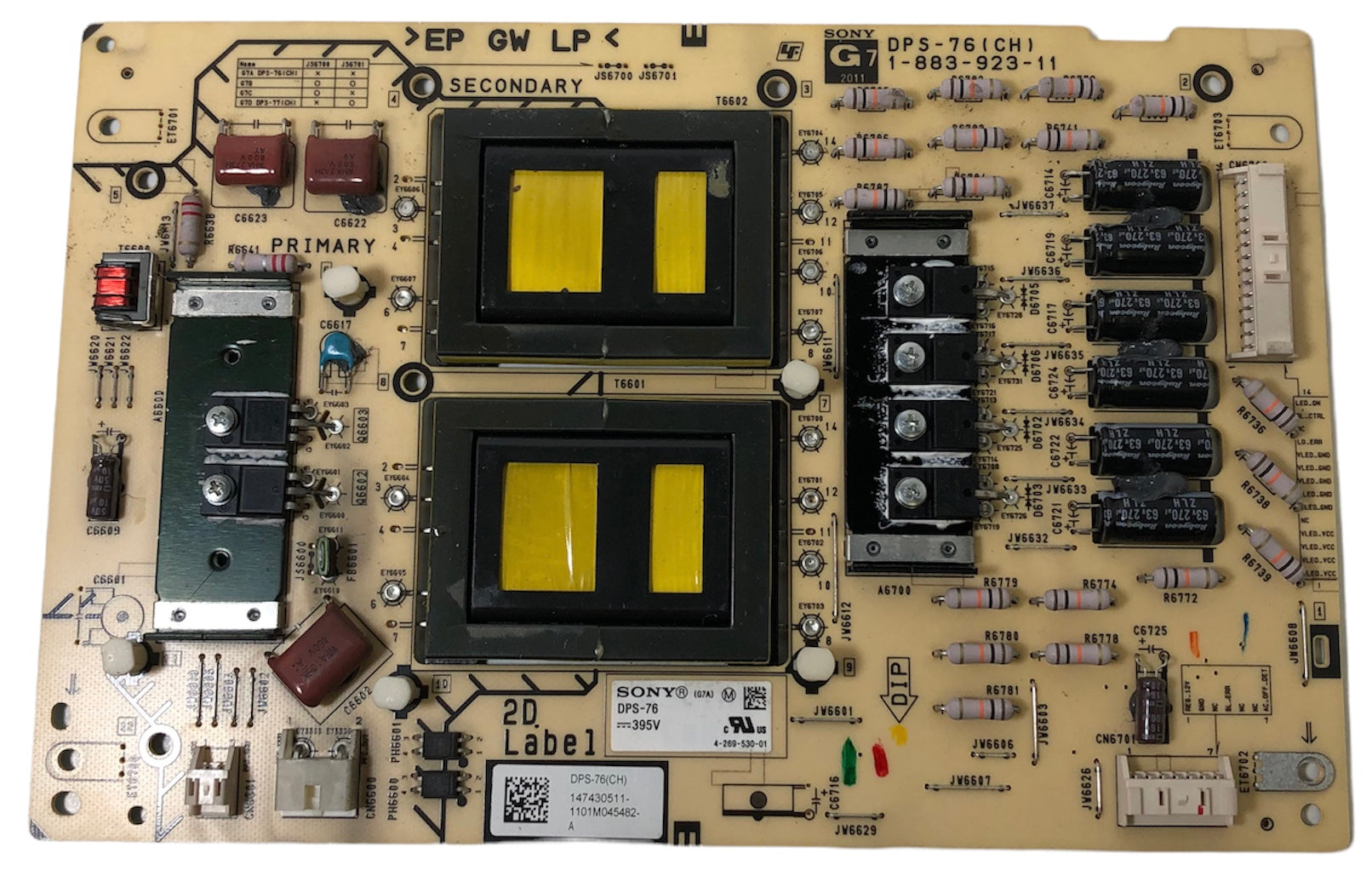Sony 1-474-305-11 (DPS-76, DPS-76(CH), 1-883-923-11) G7 Board