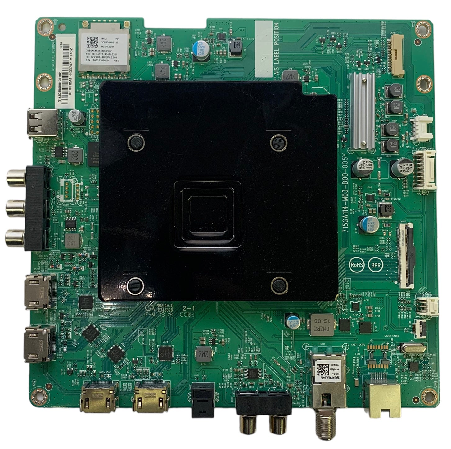 Vizio 756TXJCB0QK019 Main Board for M658-G1 (LTMWYHKV Serial)