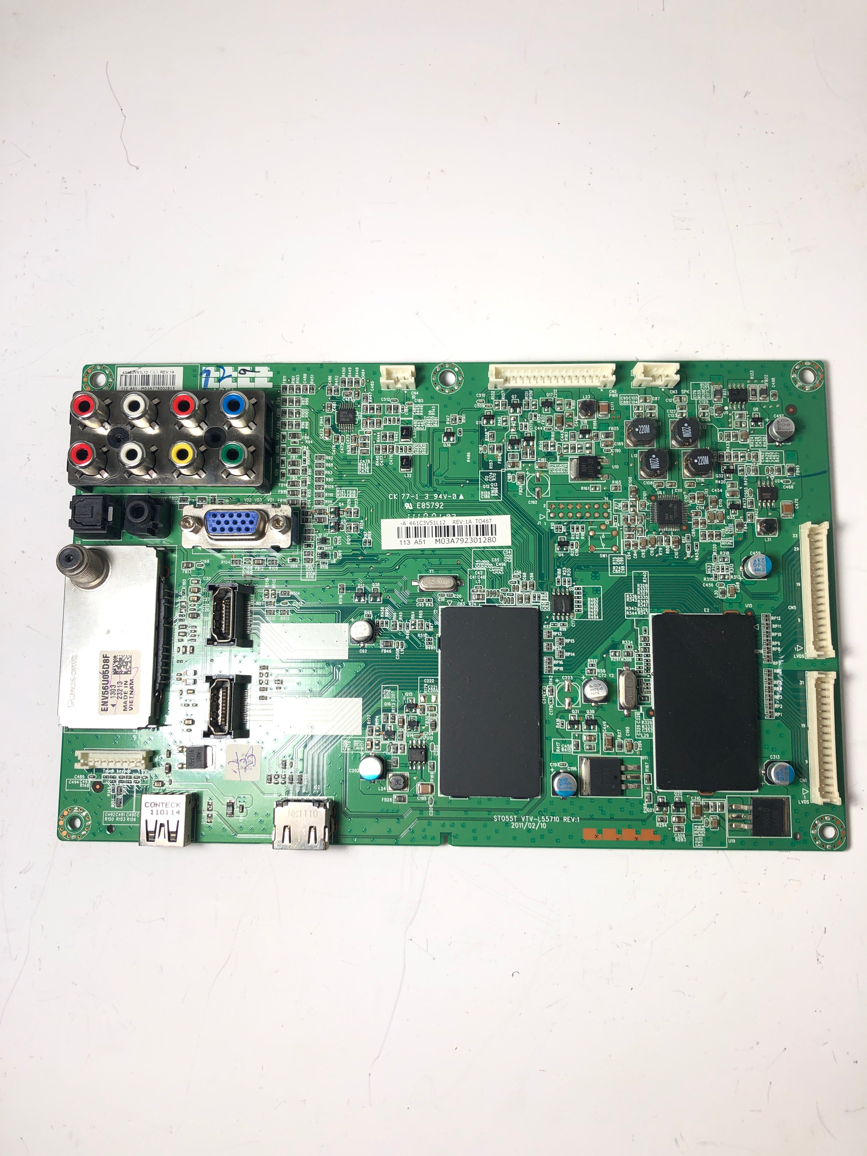 Toshiba 75024033 (461C3V51L12) Main Board for 46SL412U