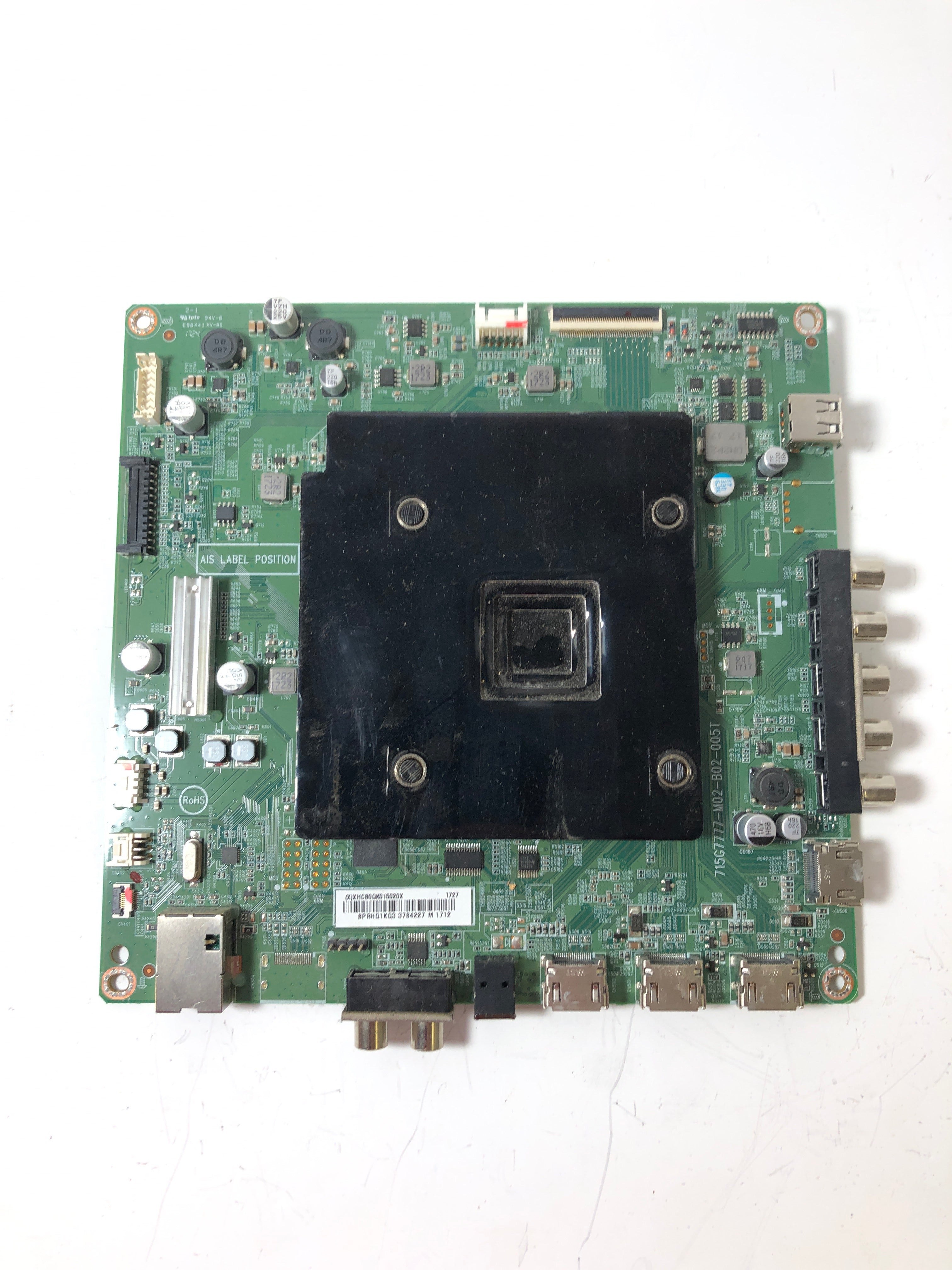 Vizio 756TXHCB0QK0150 Main Board for D50-E1 (LTYWVTKT Serial)