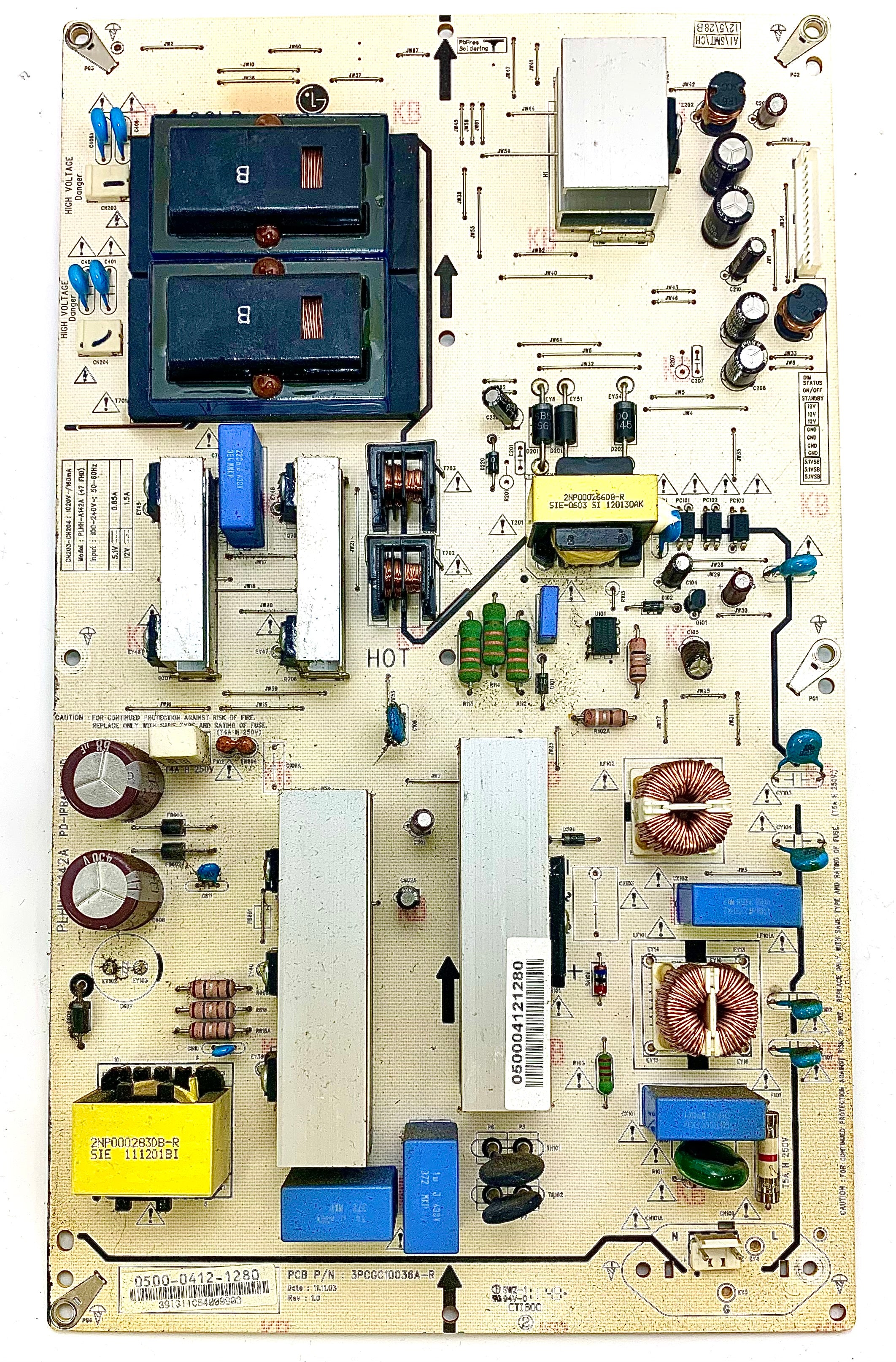 Vizio 0500-0412-1280 Power Supply / Backlight Inverter