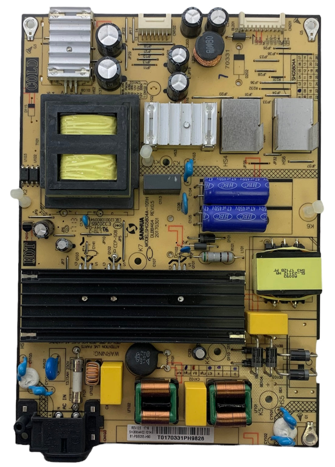 TCL 81-PBE055-H90 (SHG5804A02-101H) Power Supply for 49S405TDAA 55S405TEAA