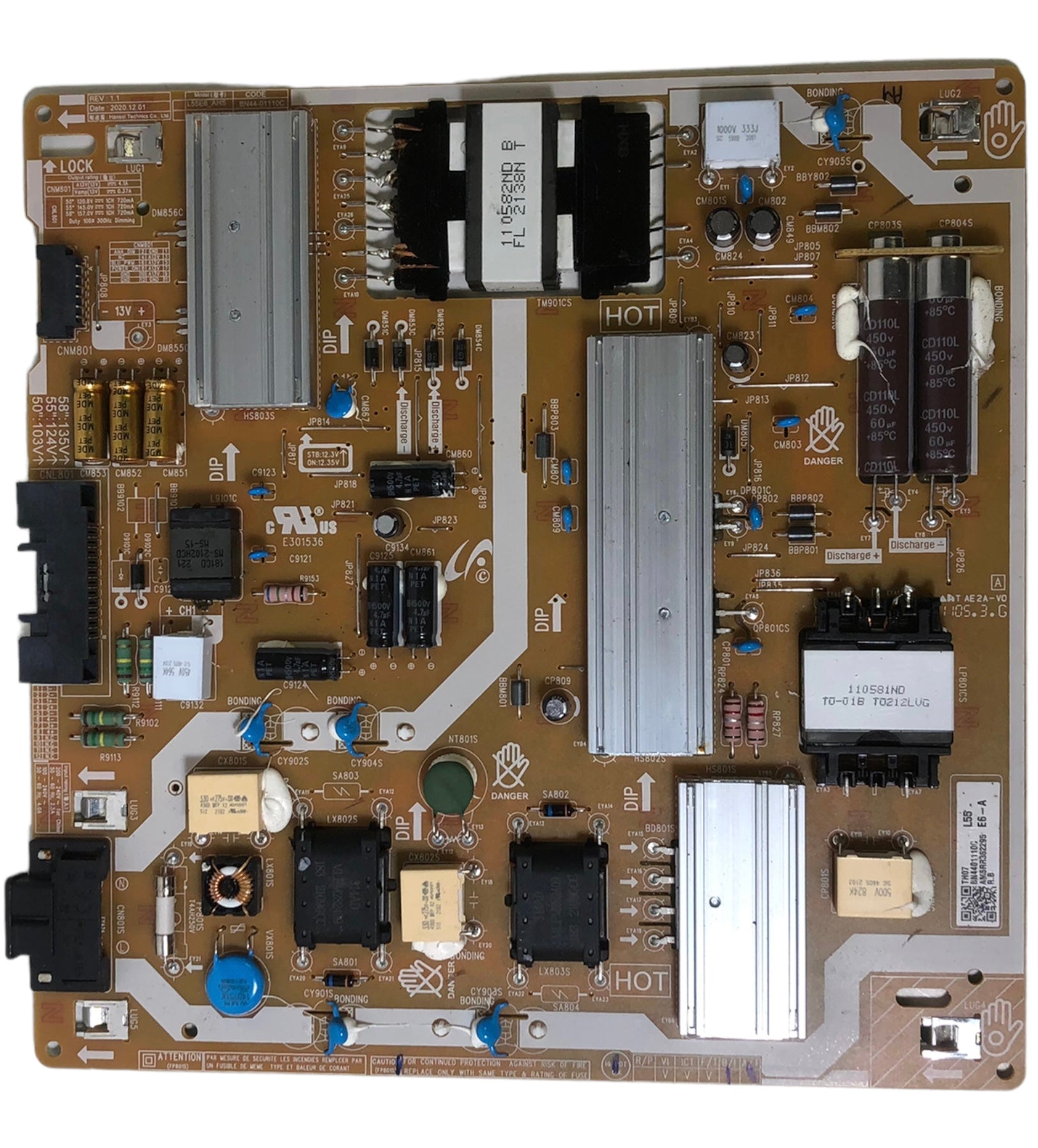 Samsung BN44-01110C Power Supply / LED Board for UN50TU7000BXZA