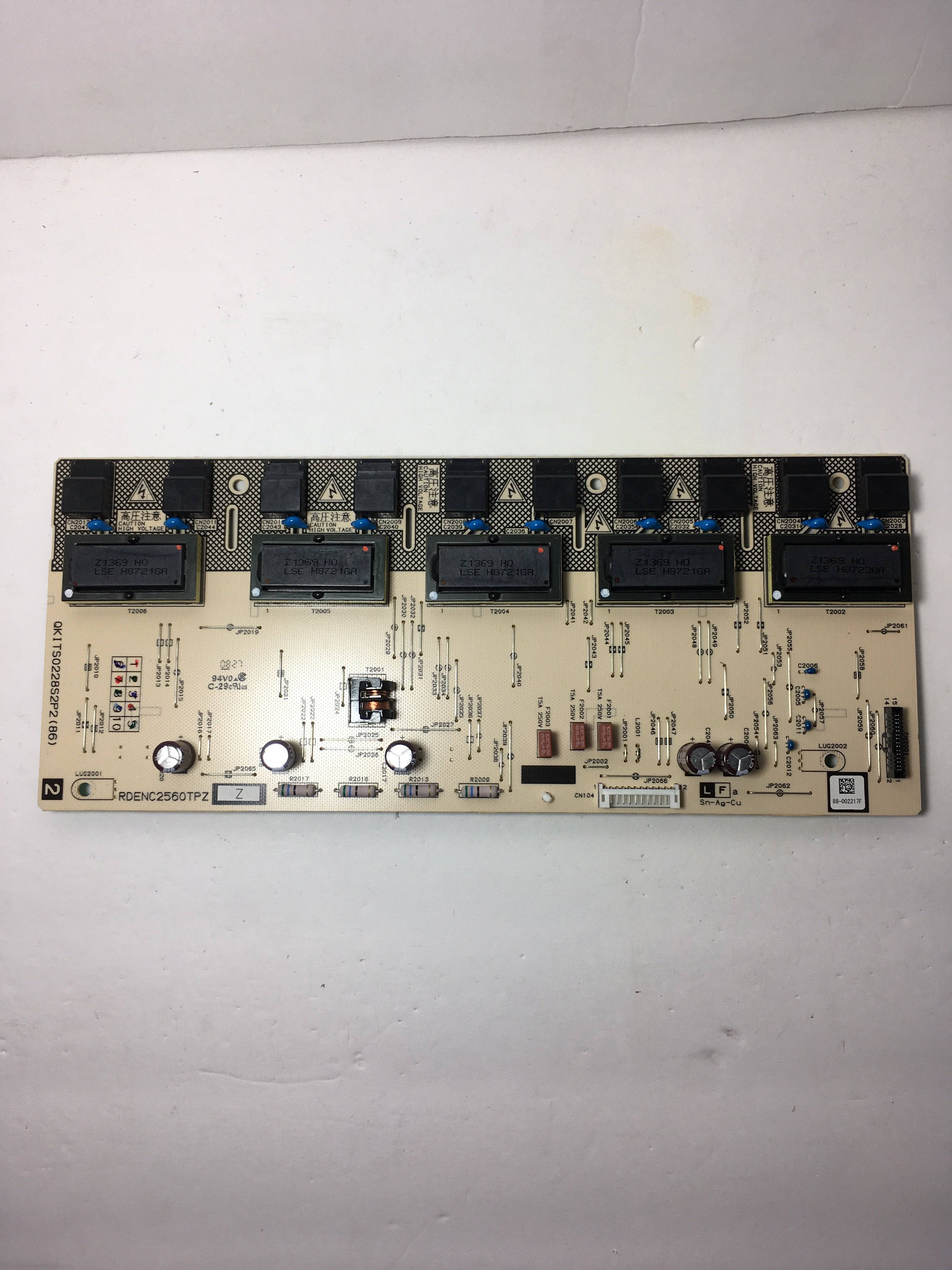 Sharp RDENC2560TPZZ (QKITS0228S2P2) Backlight Inverter