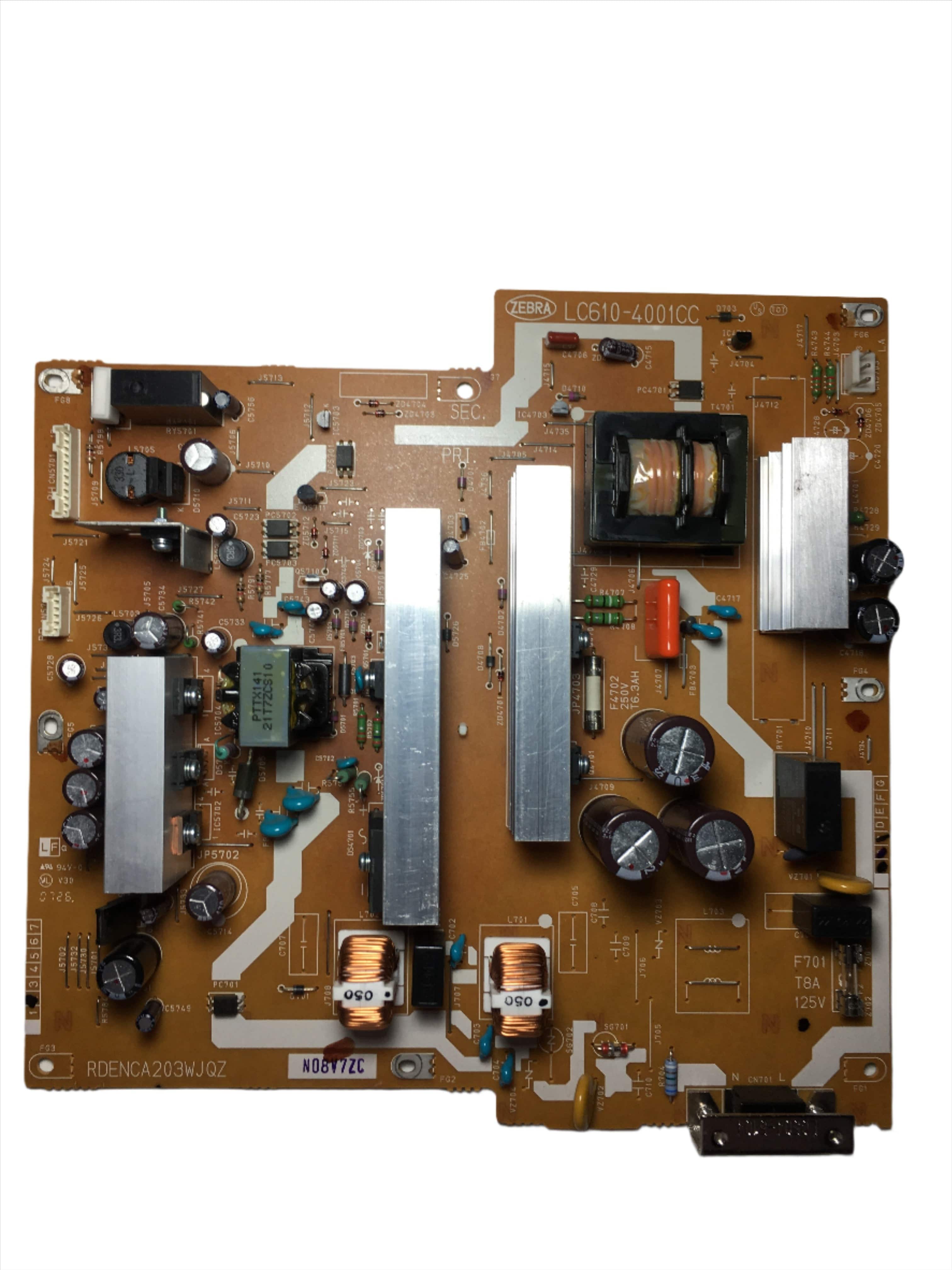 Sharp RDENCA203WJQZ (LC610-4001CC) Power Supply Unit