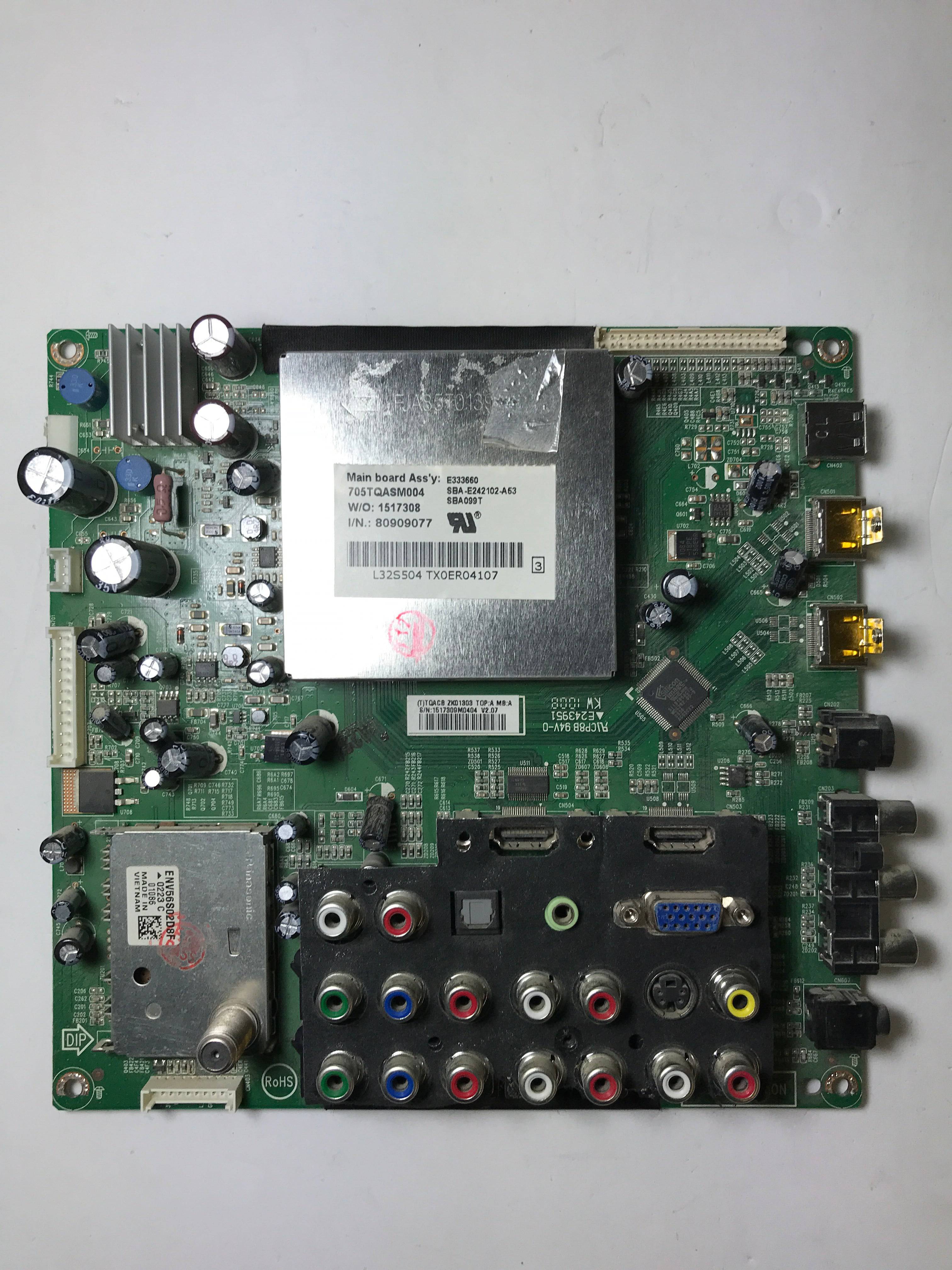 Hitachi 756TQACBZK01302 (TQACBZK01303) Main Board for L32S504
