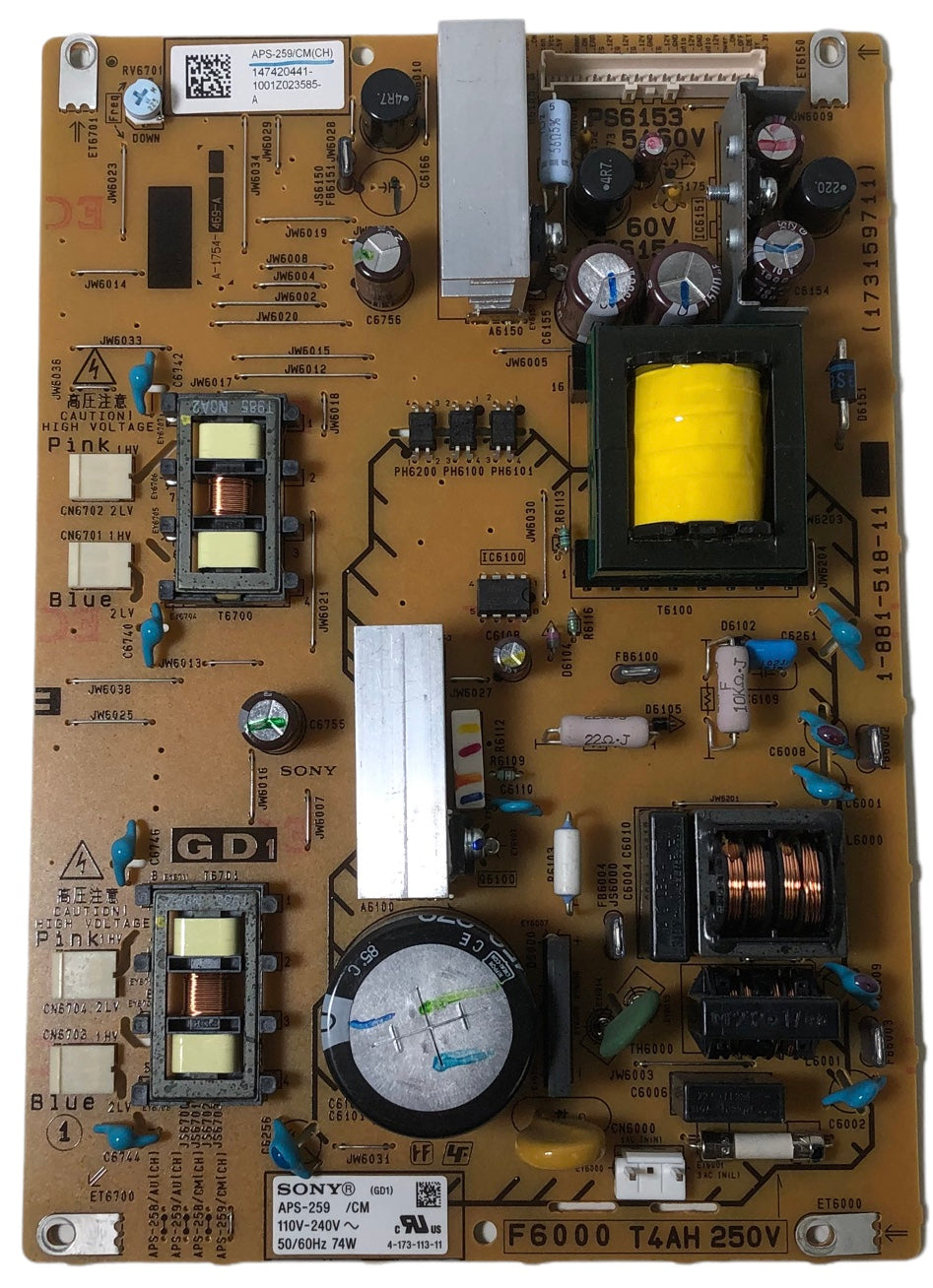 Sony 1-474-204-41 (1-881-518-11, 173159711, APS-259) GD1 Board