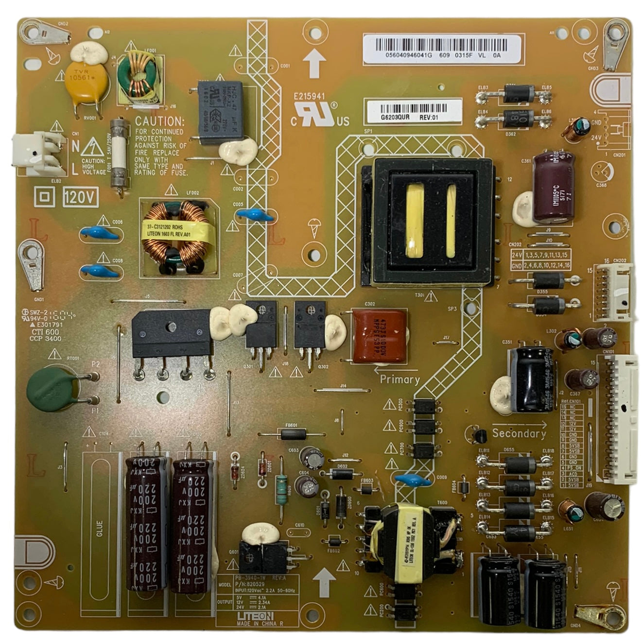 Vizio 056.04094.6041 Power Supply / LED Driver Board