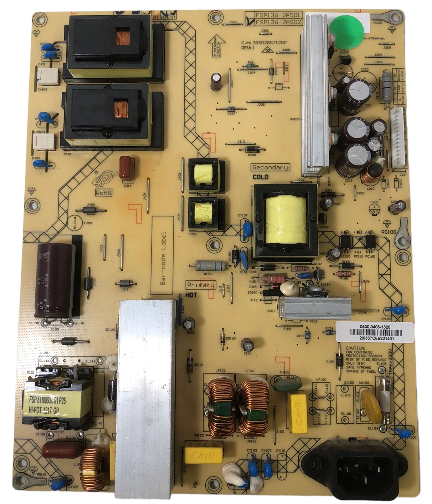 Vizio 0500-0405-1320 Power Supply / Backlight Inverter for E3D320VX (ser LAQKJRDN)