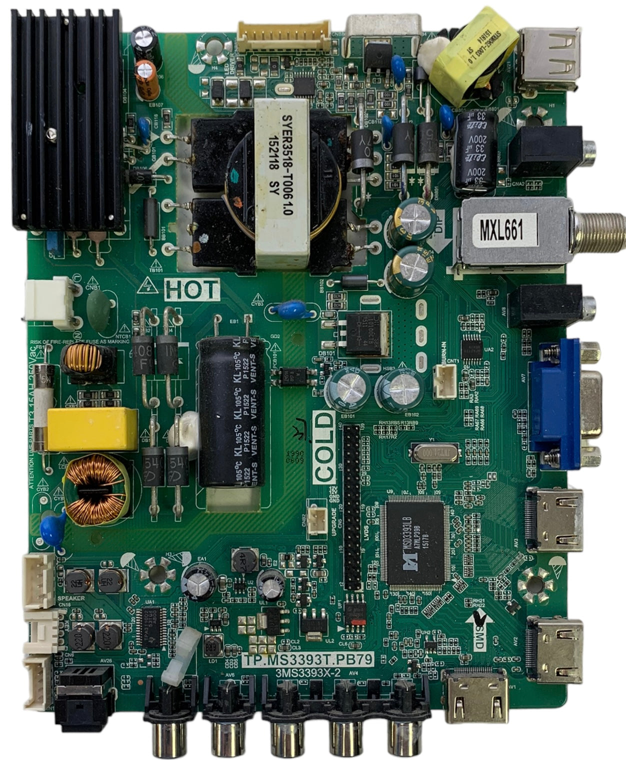 Sanyo 02-SLS39A-C005002 Main Board/Power Supply for FW42D25T