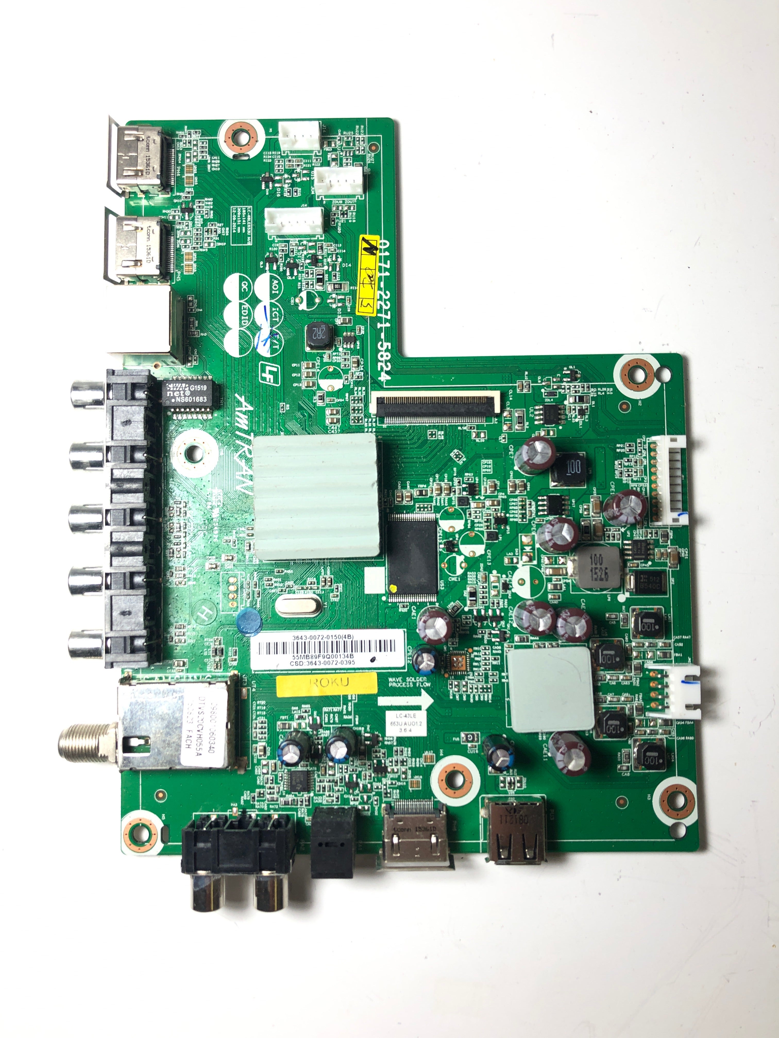 Sharp 9LE364300720395 (3643-0072-0150) Main Board for LC-43LE653U