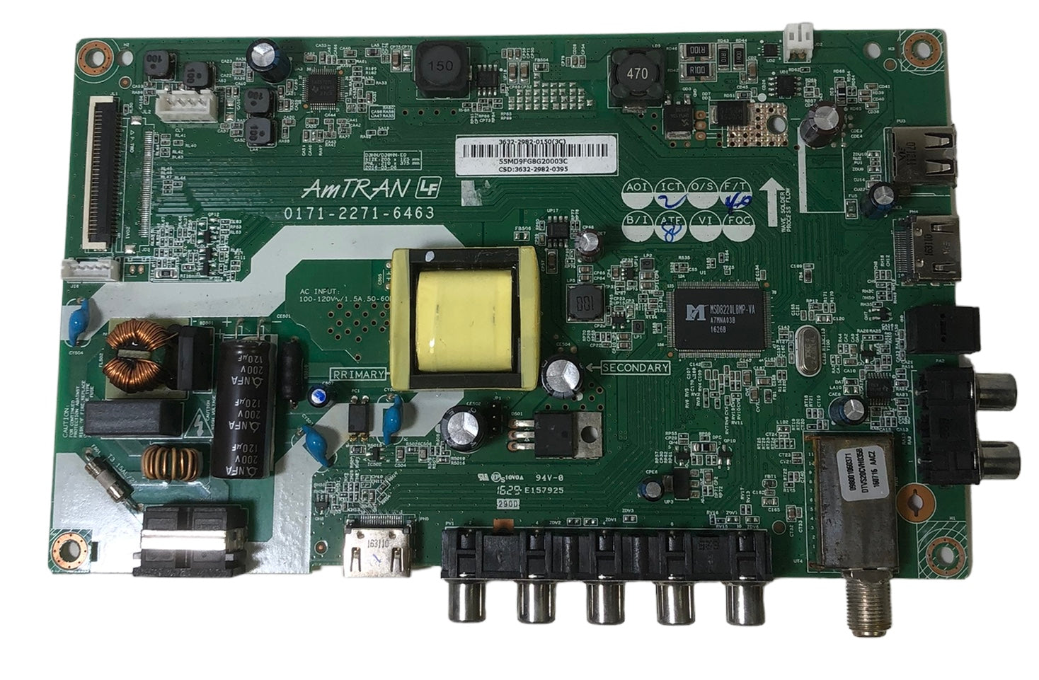 Vizio 3632-2982-0150 Main Board / Power Supply for D32HN-E0 (LAUSVMBS)