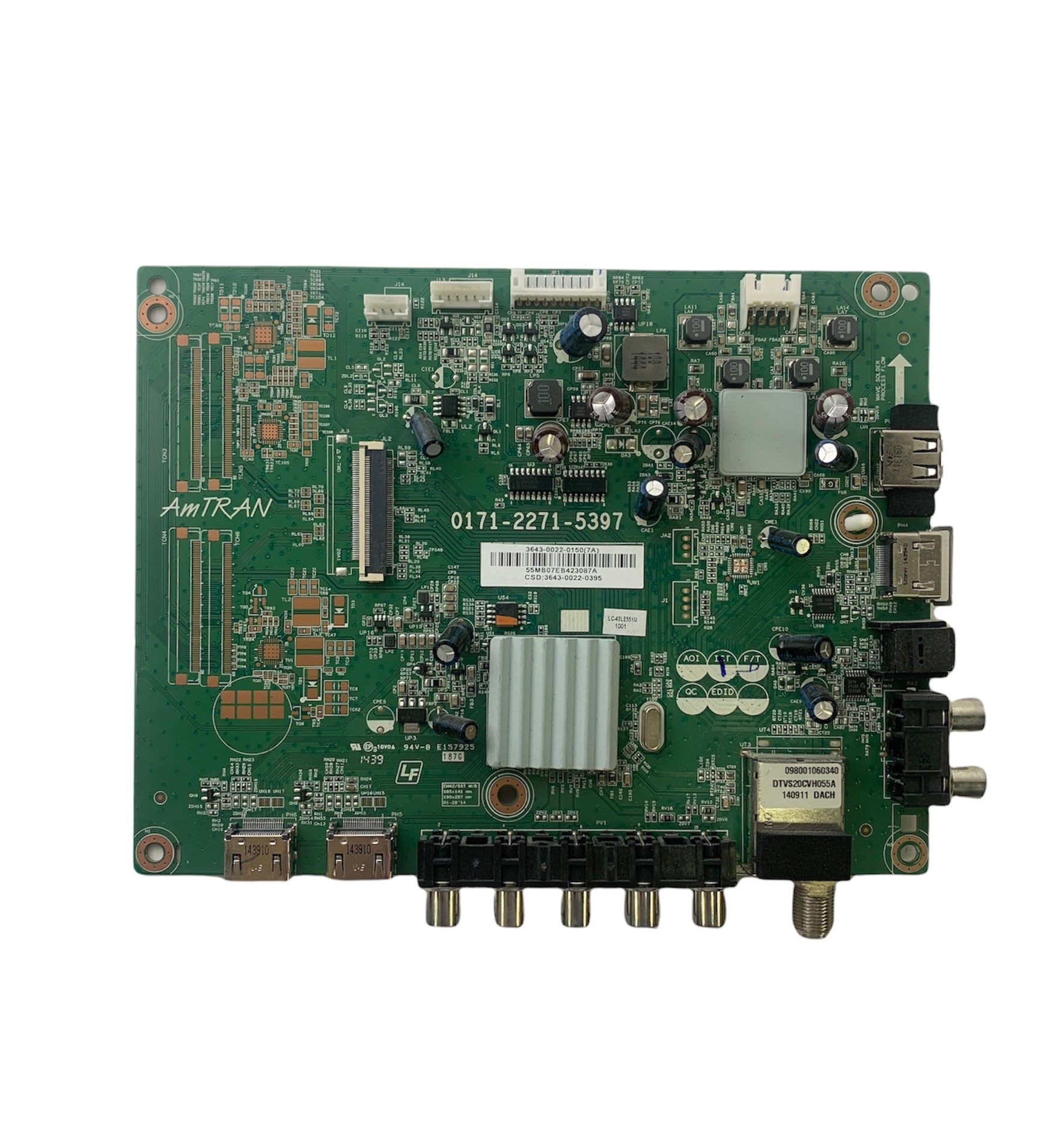 Sharp 3643-0022-0395 Main Board for LC-43LE551U