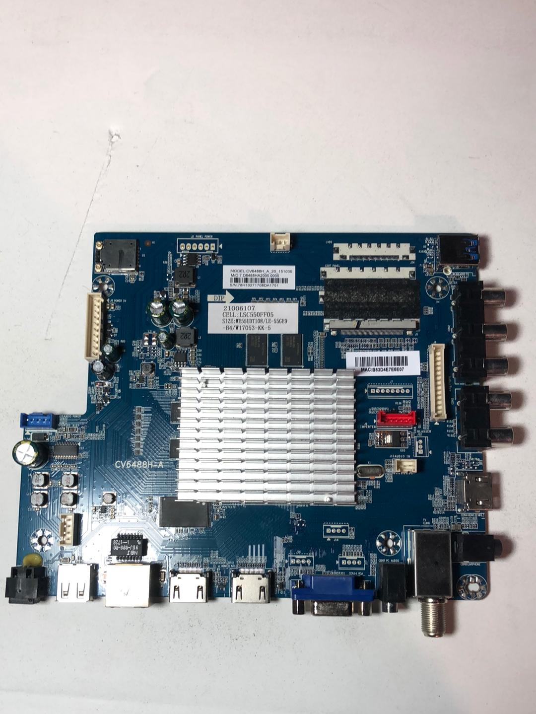 Westinghouse W17053-KK-5 Main Board for WE55UDT108