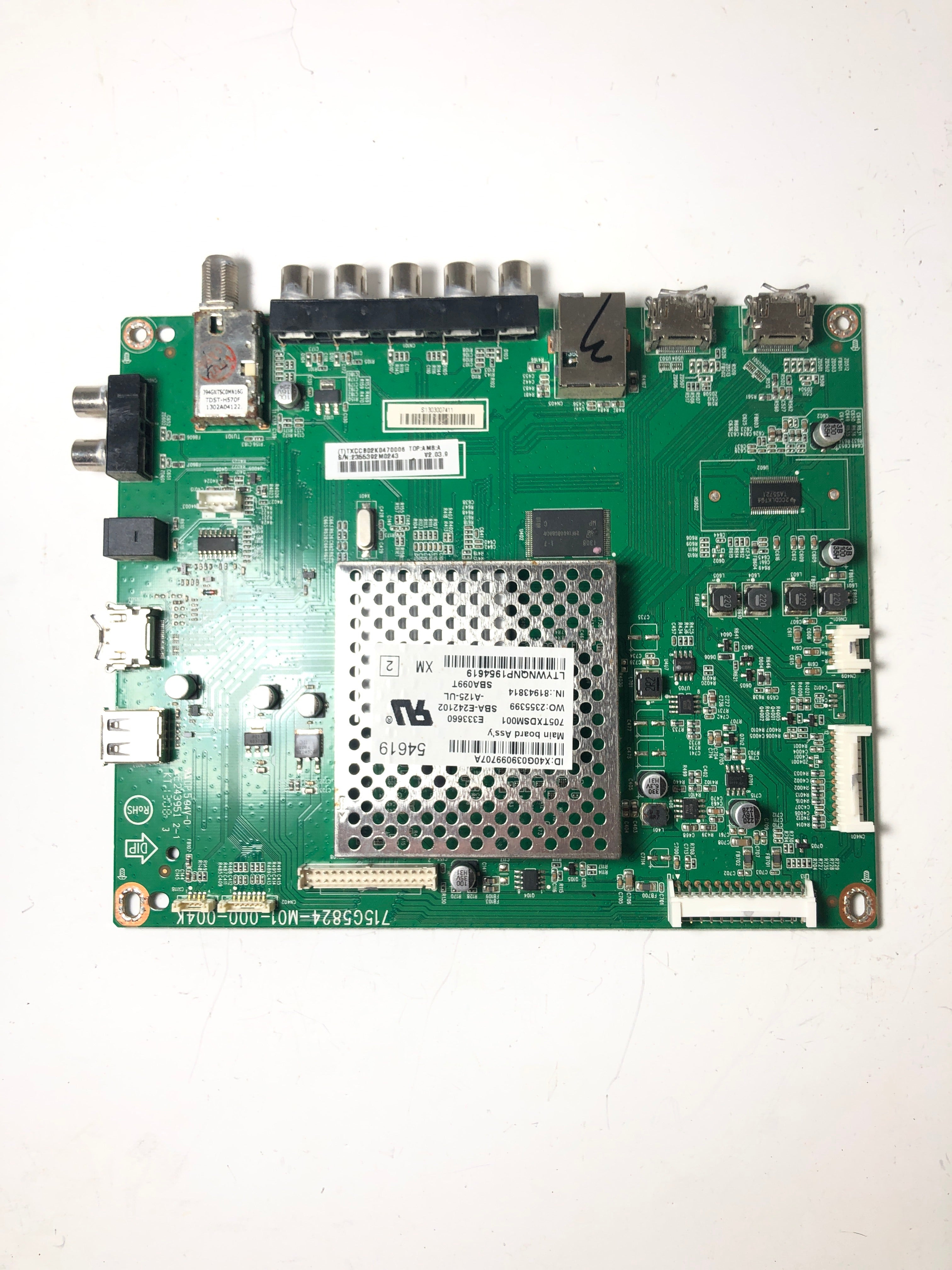 Vizio 756TXCCB02K047 Main Board for E390I-A1 (LTYWNQNP, LTMWNQNP)