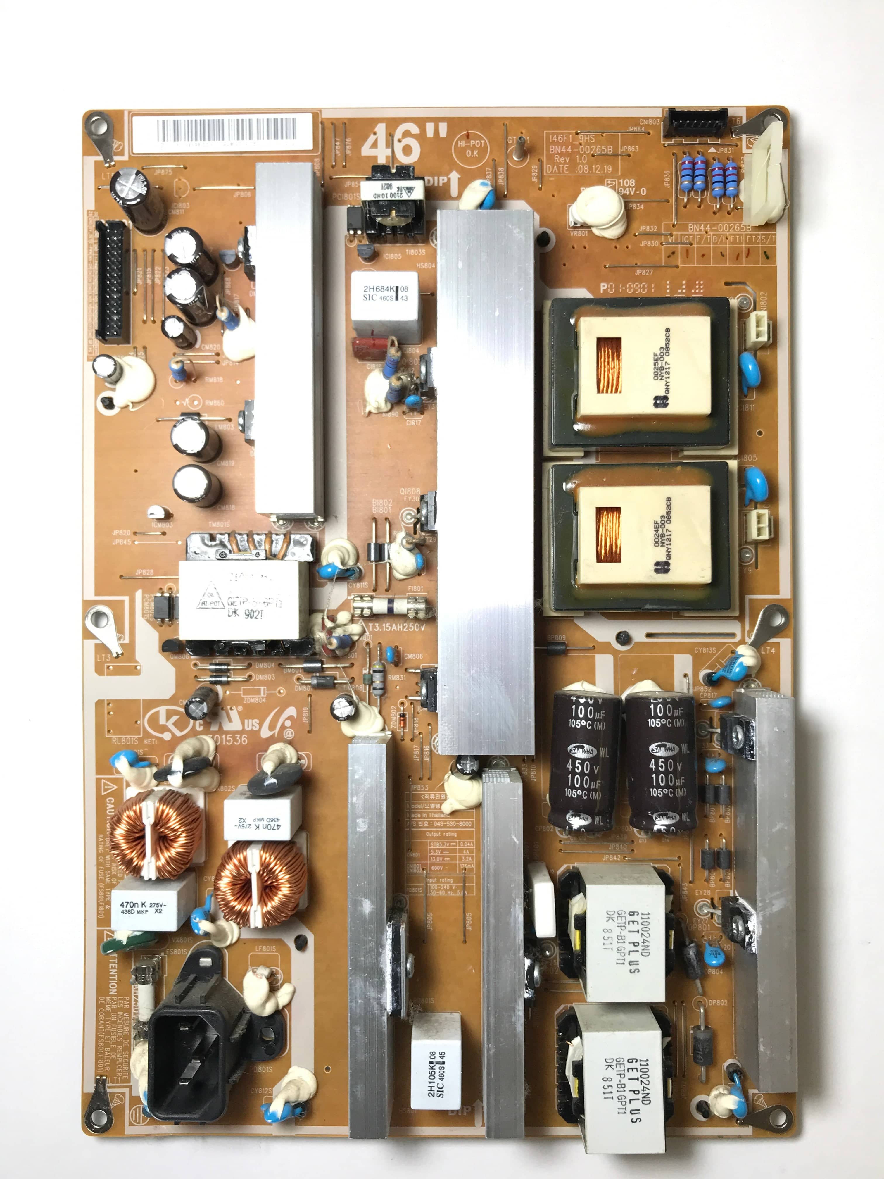 BN44-00265B Samsung (I46F1_9HS, E301536) Power Supply / Backlight Inverter