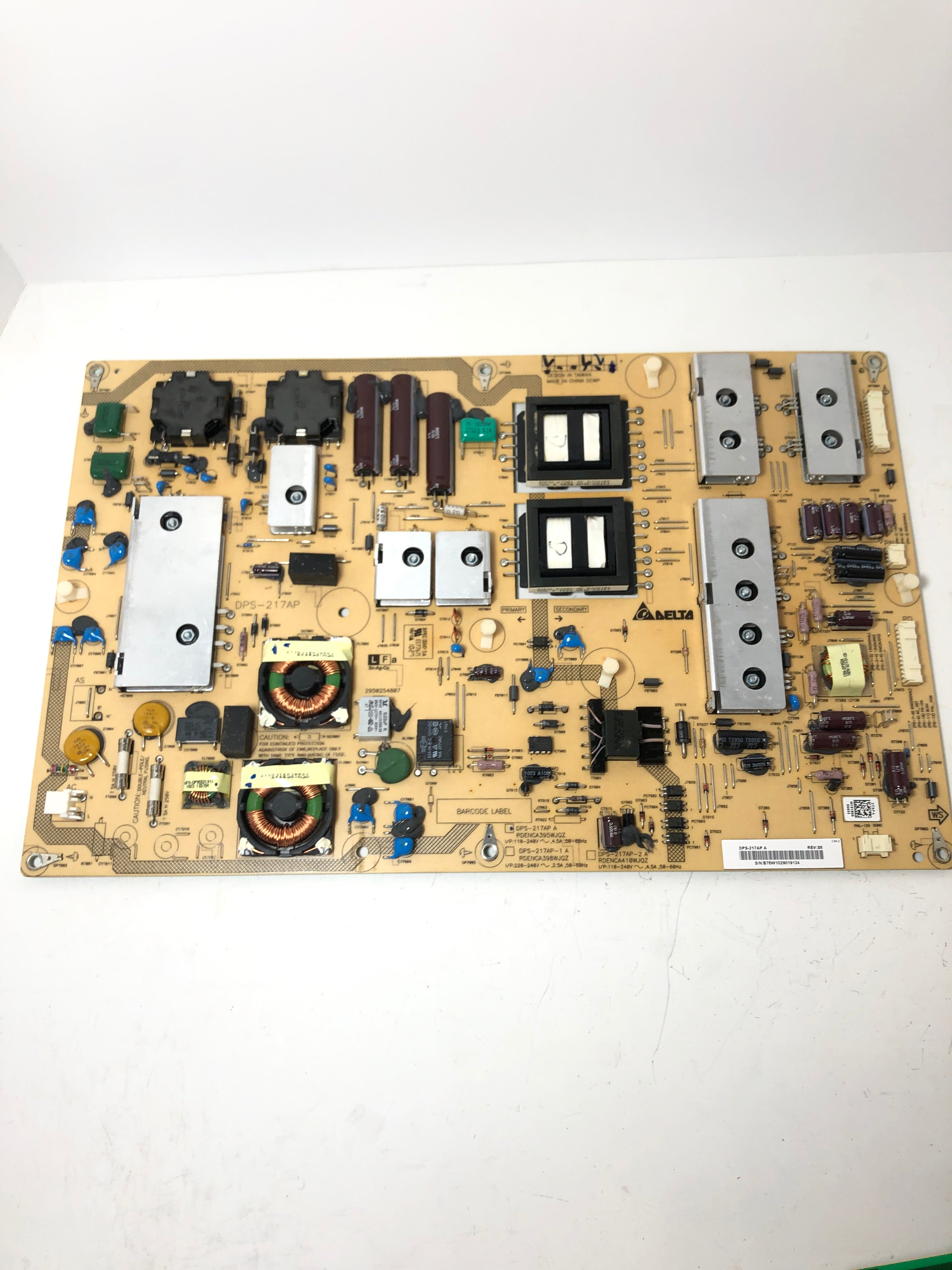 Sharp RDENCA395WJQZ (DPS-217APA) Power Supply for LC-52LE920UN LC-52LE925UN