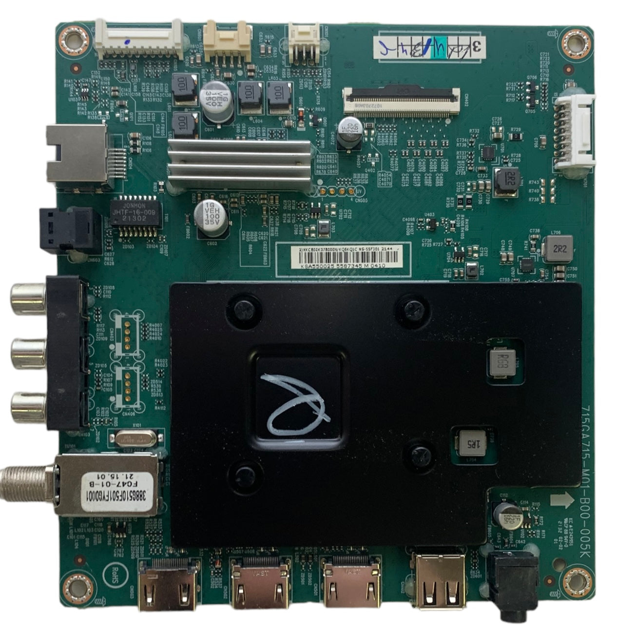 Insignia 756TXKCB02K078010X Main Board for NS-55F301NA22 REV A