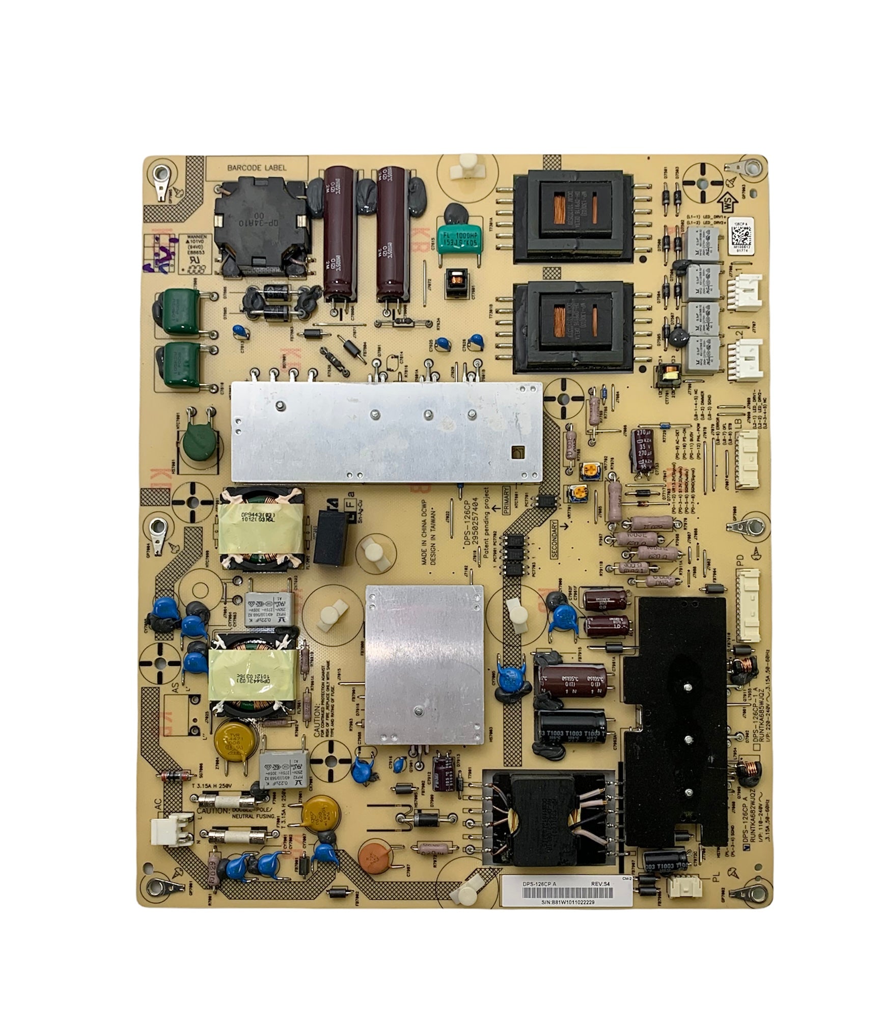 Sharp RUNTKA682WJQZ Power Supply for LC-40LE810UN