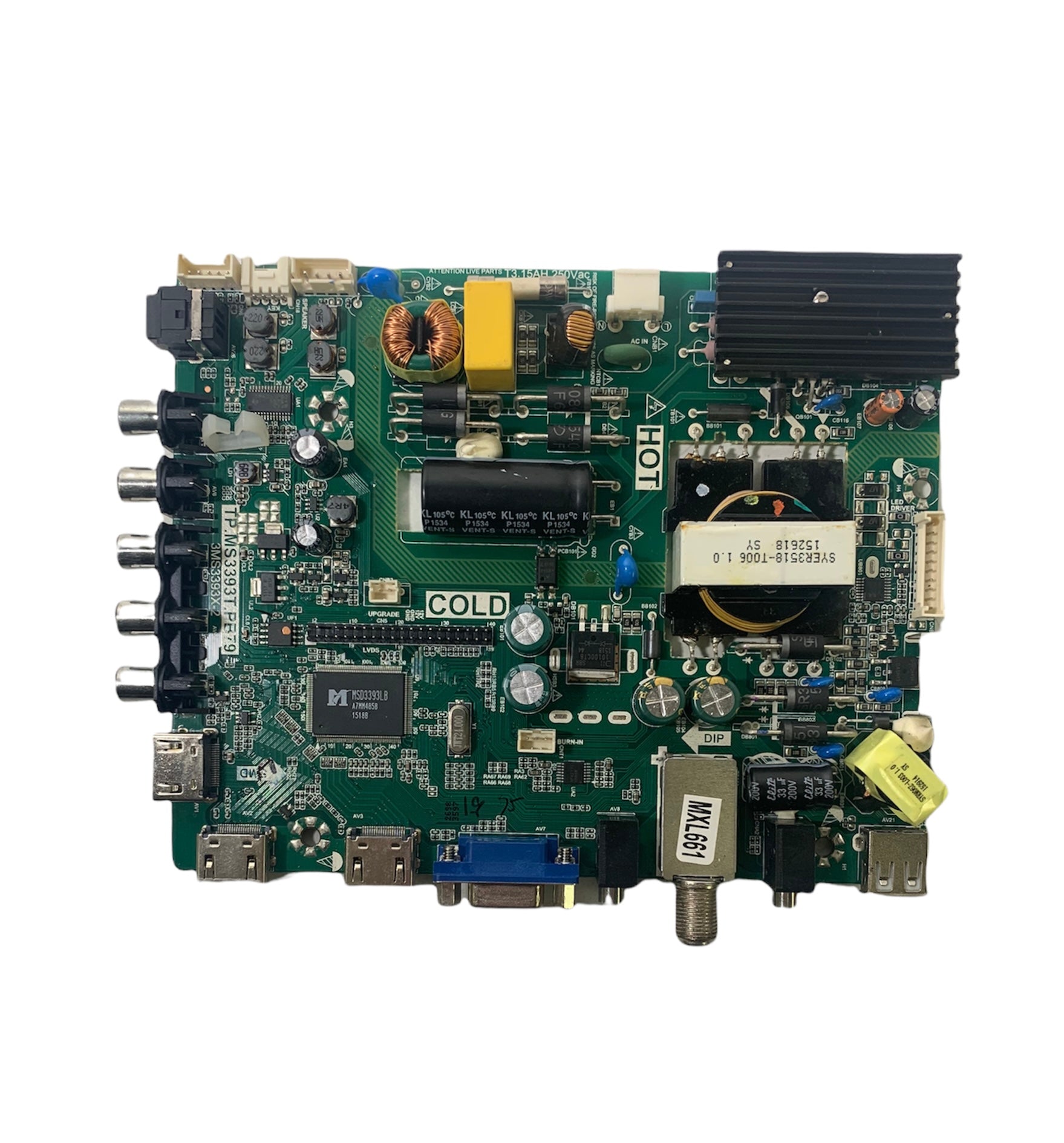 Sanyo 02-SLS39A-C003014 / 02-SLS39A-C003012 Main Board/Power Supply for FW42D25T