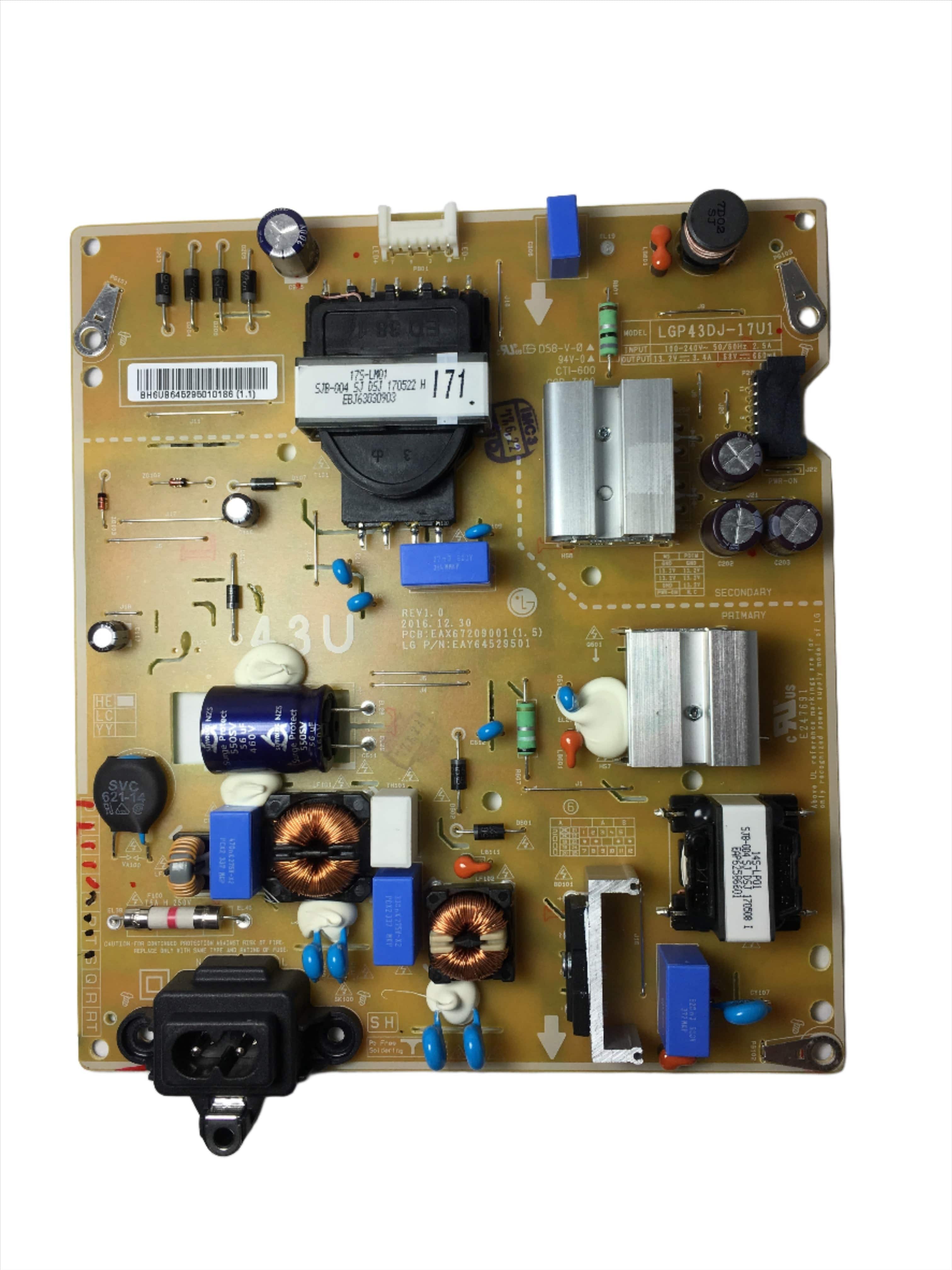 LG EAY64529501 Power Supply 43UJ6300-UA.BUSYLJM