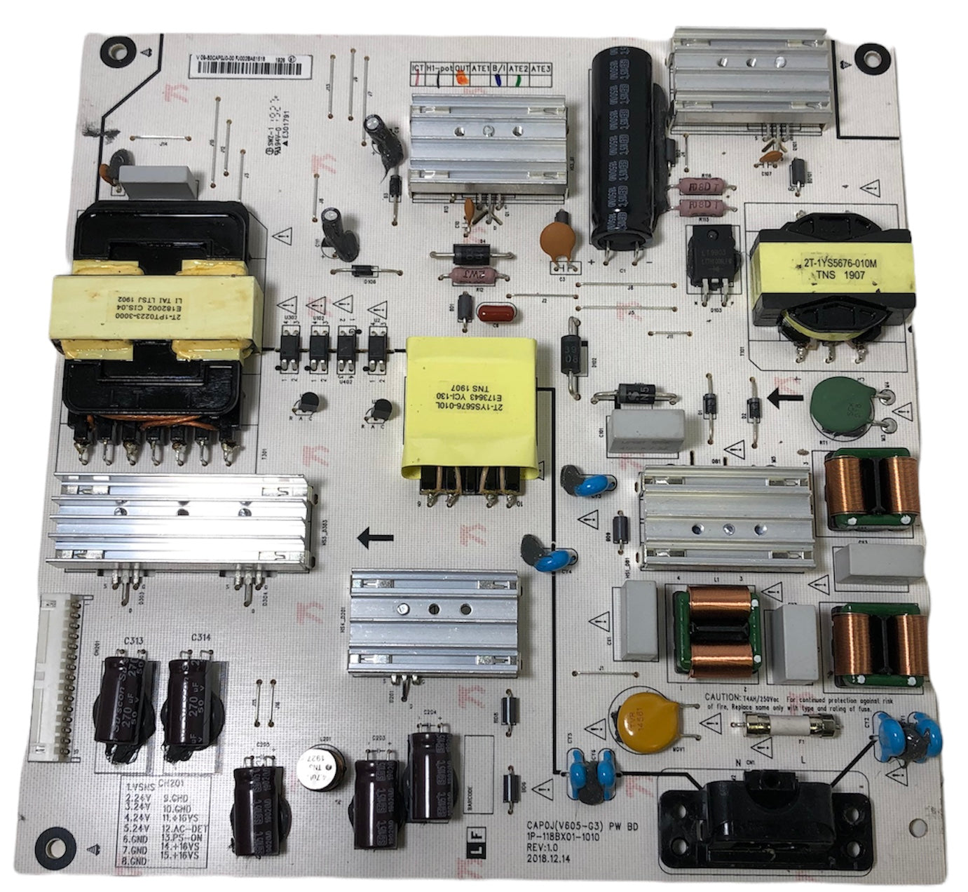 Vizio 09-60CAP0J0-00 09-60CAP0J0-01 Power Supply / LED Board
