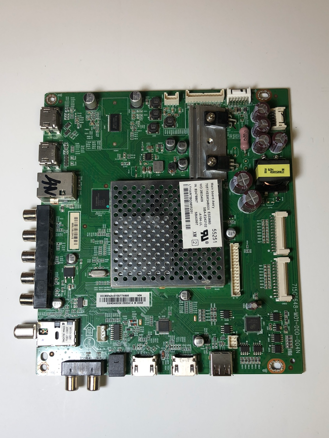 Vizio 756XECB02K044 Main Board for D500I-B1 (LTYWRTBQ Serial)