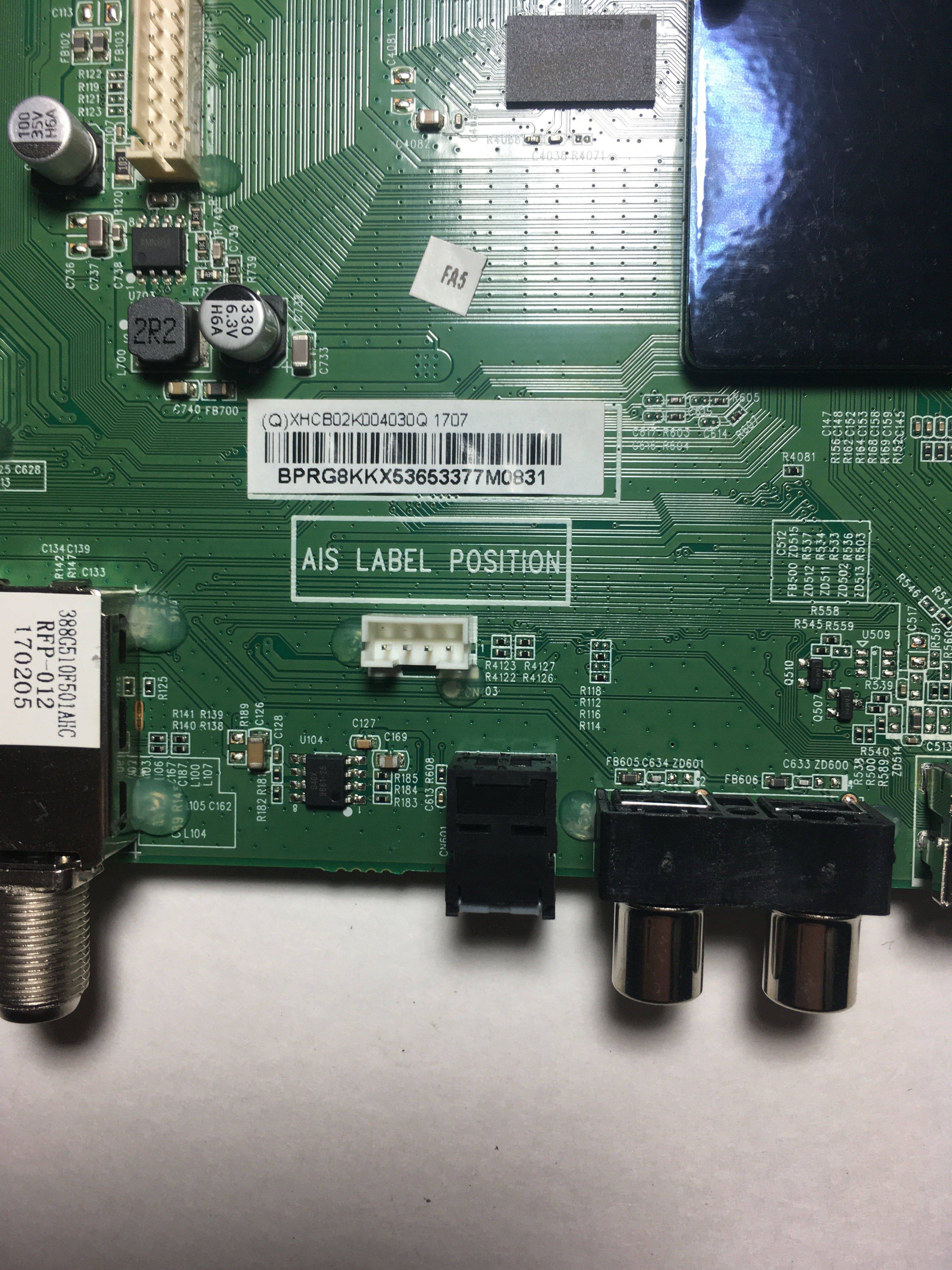 Vizio 756TXHCB02K0040 Main Board for D40F-E1 (LTTEVVAT Serial)