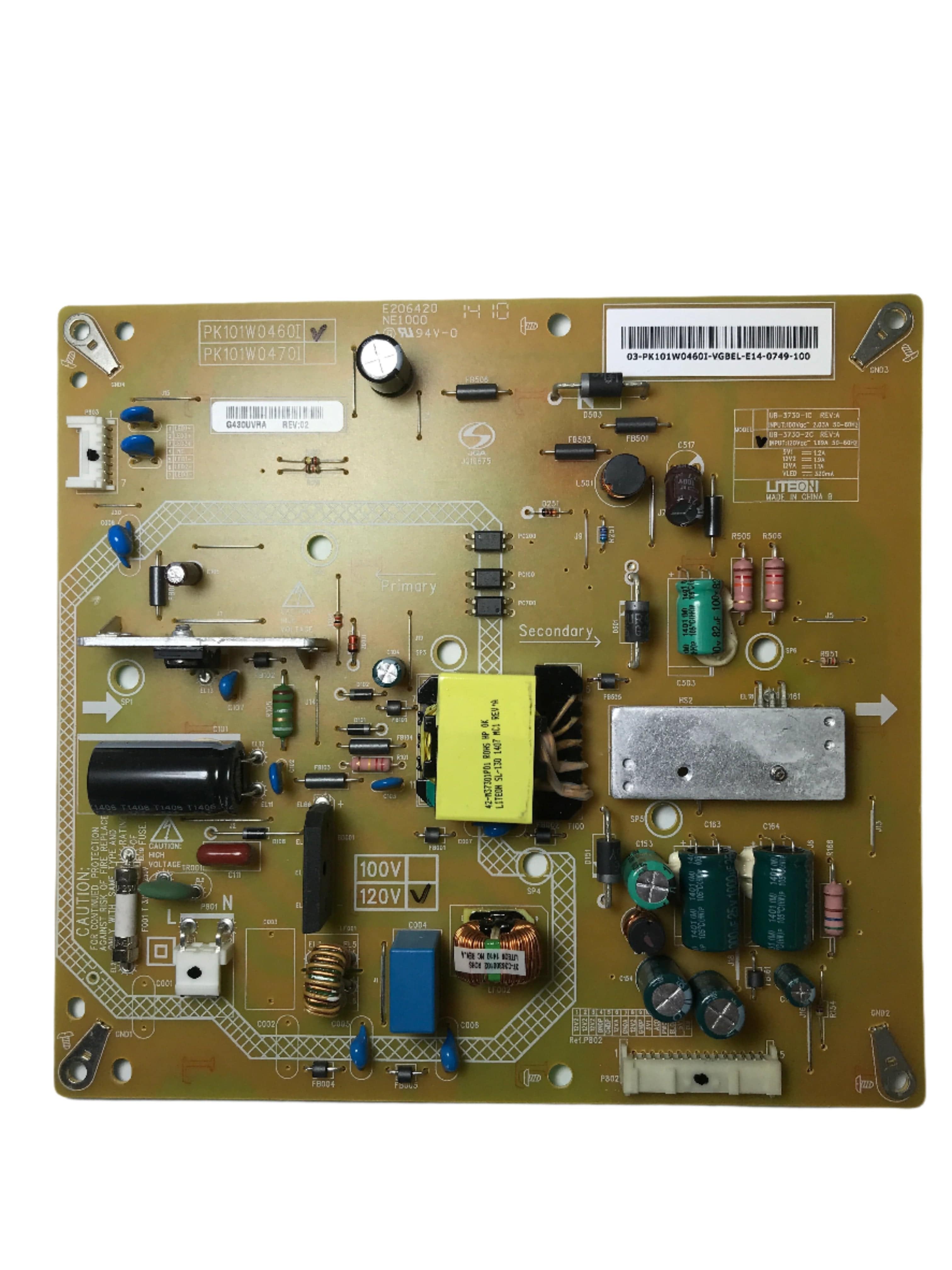 Toshiba PK101W0460I Power Supply / LED Board