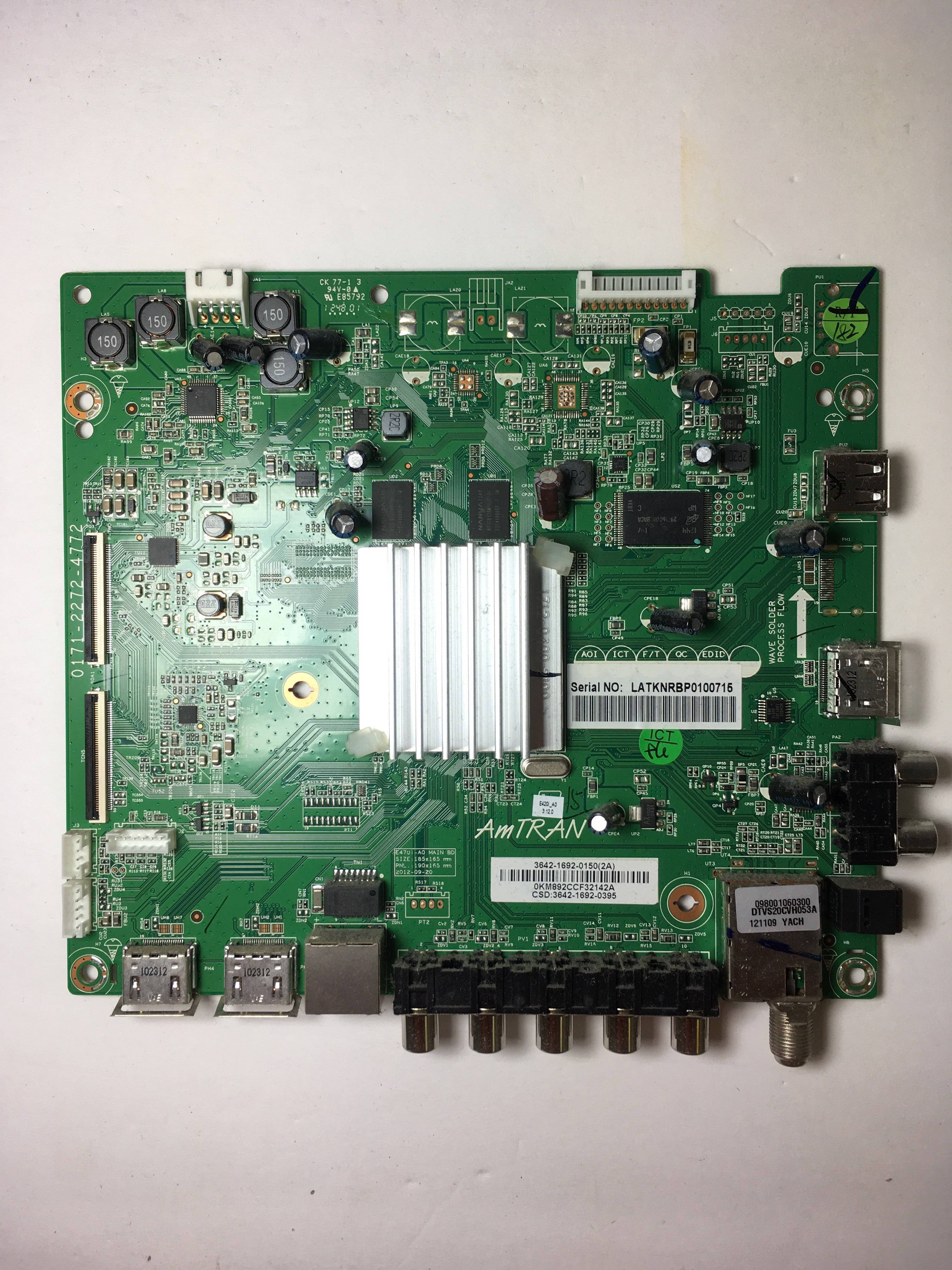 Vizio 3642-1692-0150 (0171-2272-4772) Main Board for E420I-A0
