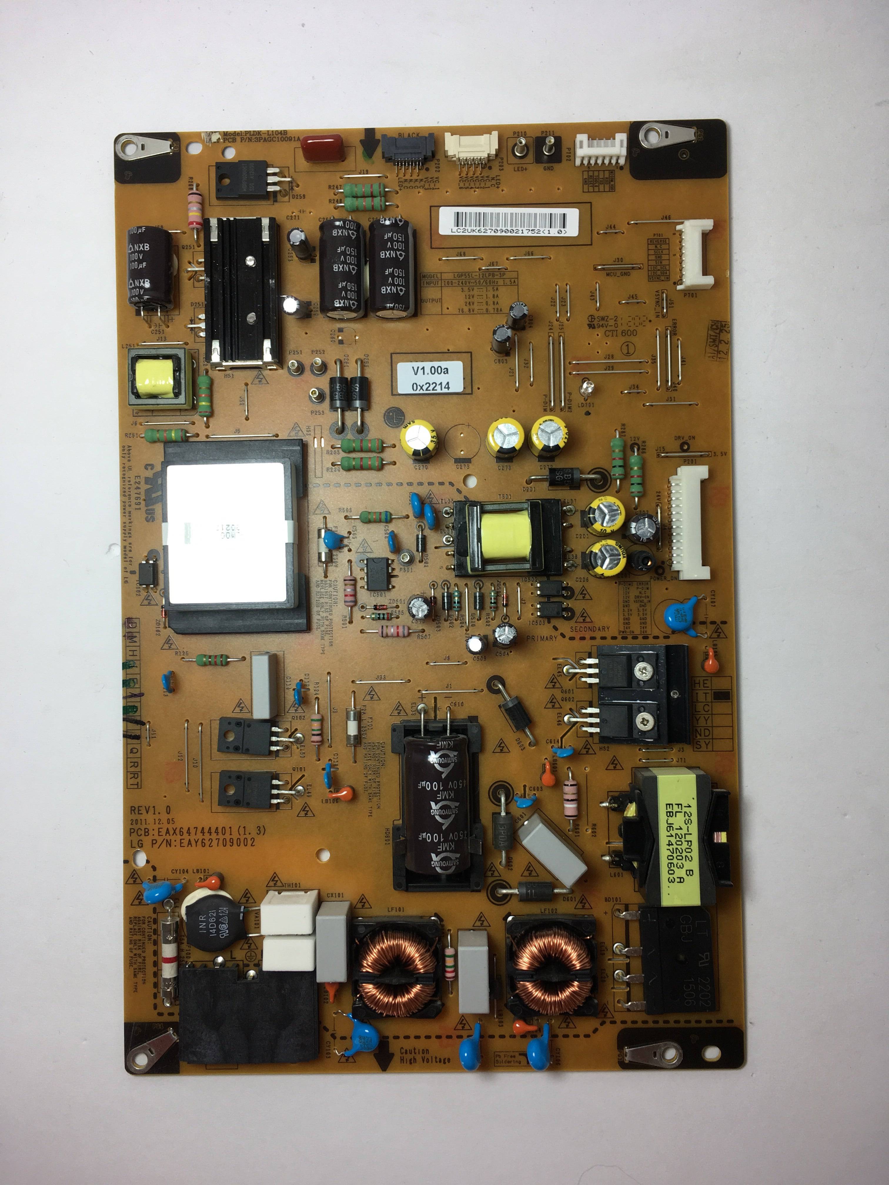 LG EAY62709002 Power Supply / LED Board 55LM6700-UA 55LM6400-UA 55LA6200-UA