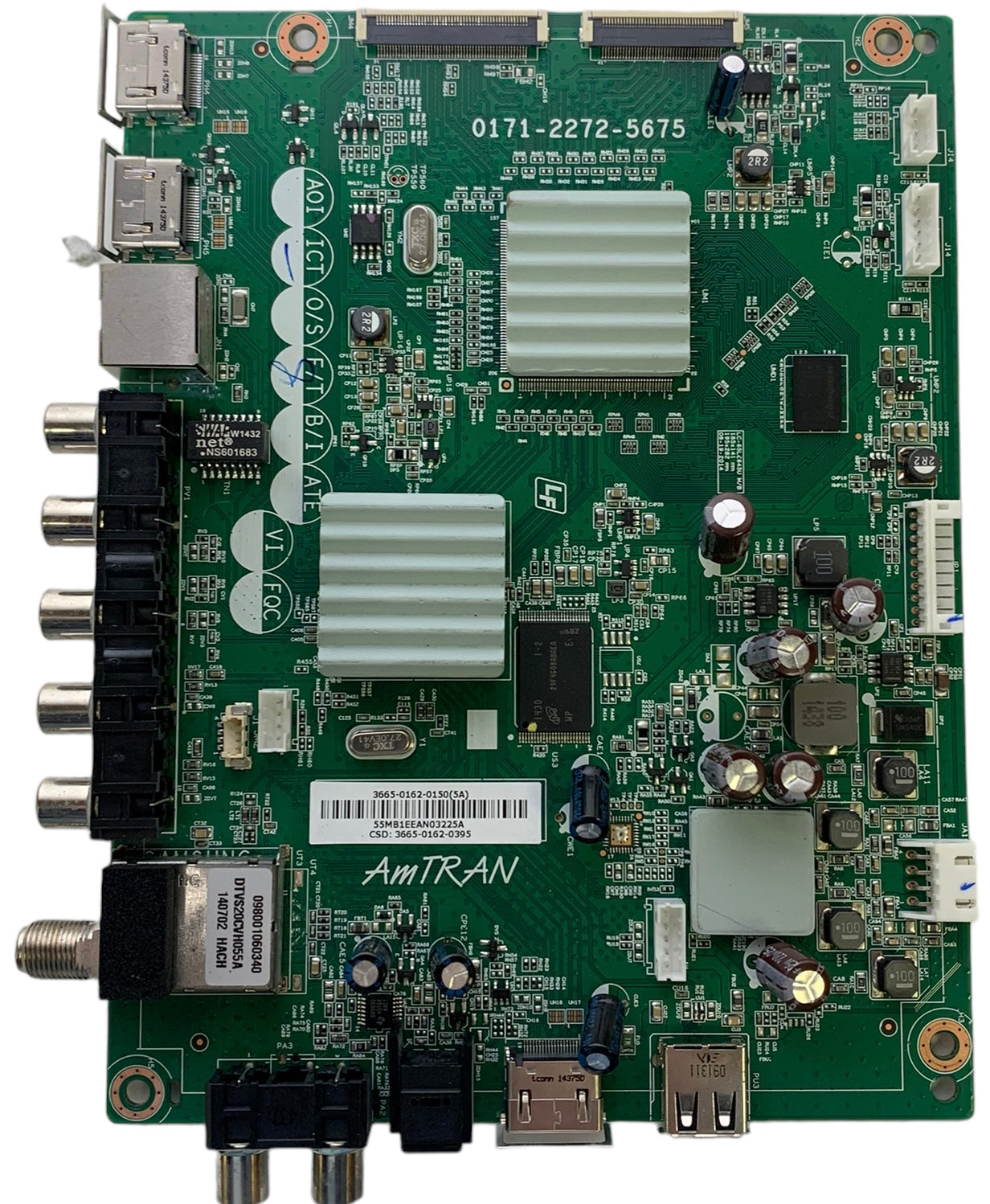 Sharp 9LE366501620395 3665-0162-0395 Main Board for LC-65LE654U