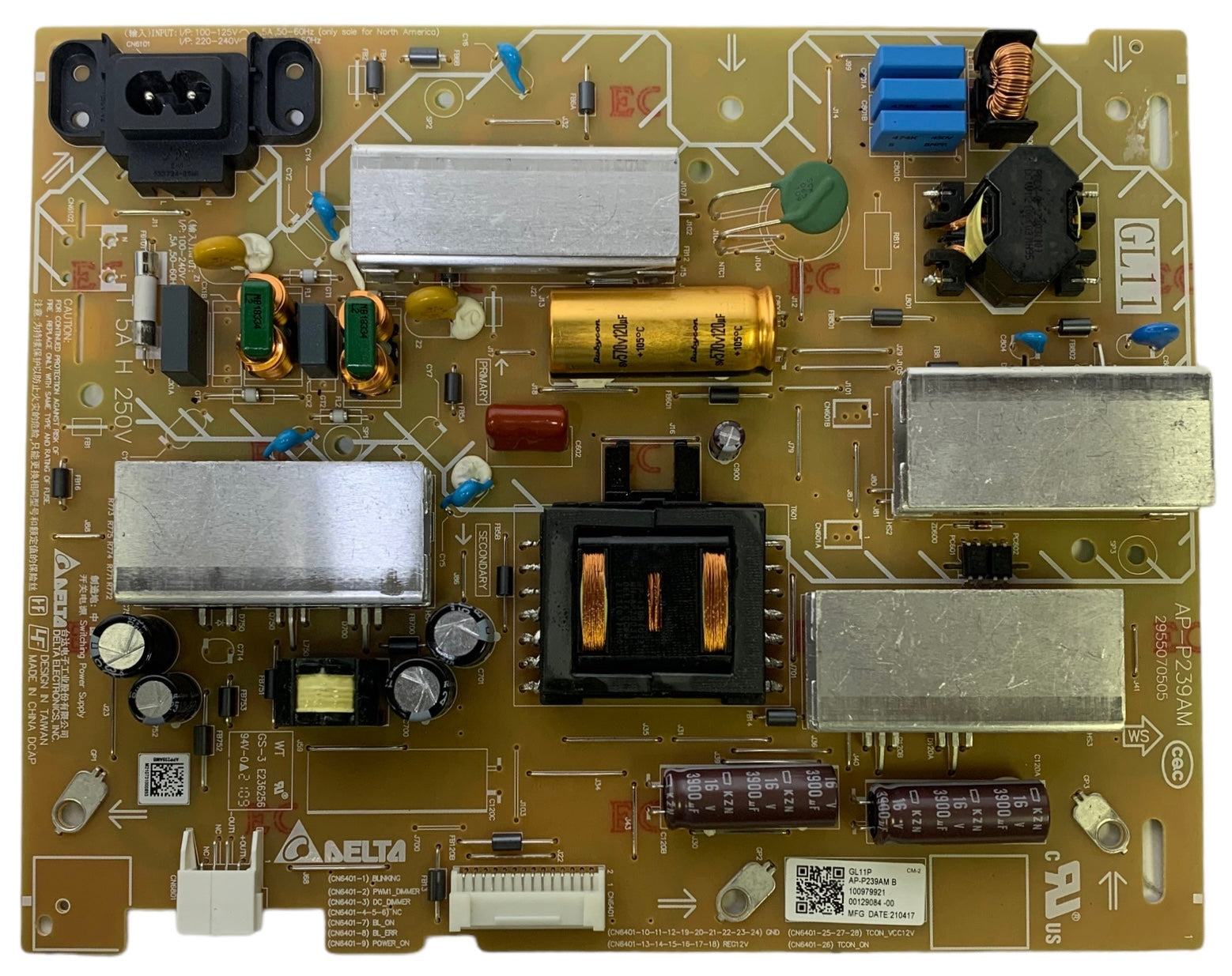 Sony 1-009-799-21 / 1-009-799-11 GL11 Power Supply Board