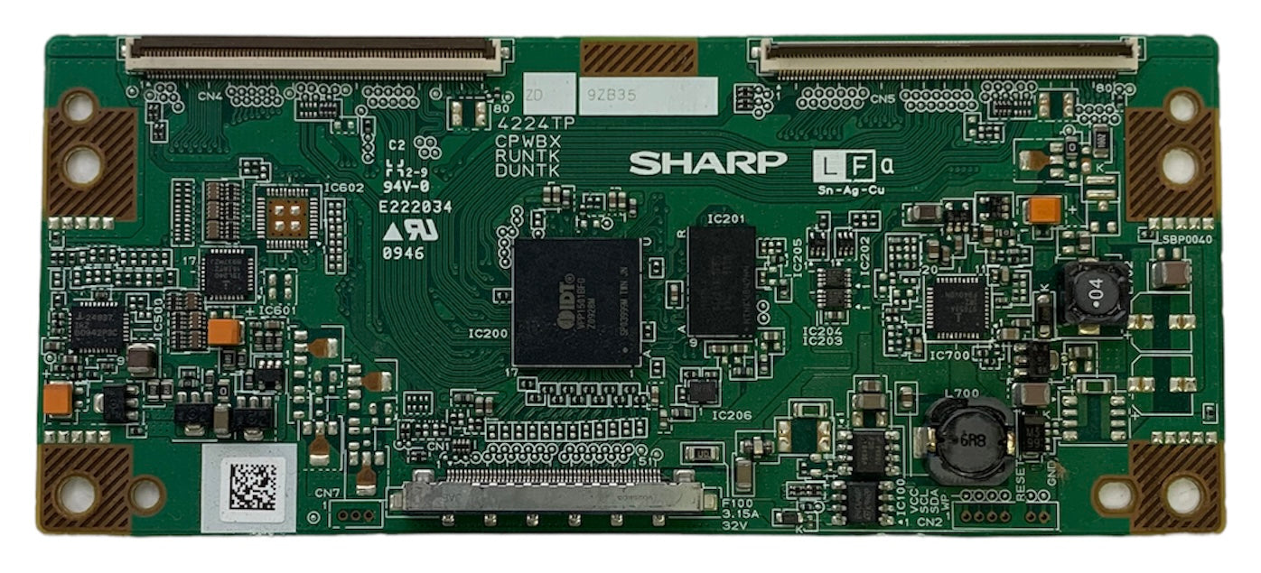 Sharp RUNTK4224TPZD (CPWBX4224TPZD, DUNTK4224TPZD) T-Con Board