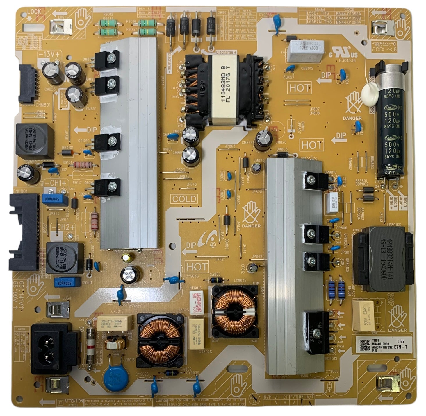 Samsung BN44-01059A Power Supply / LED Board