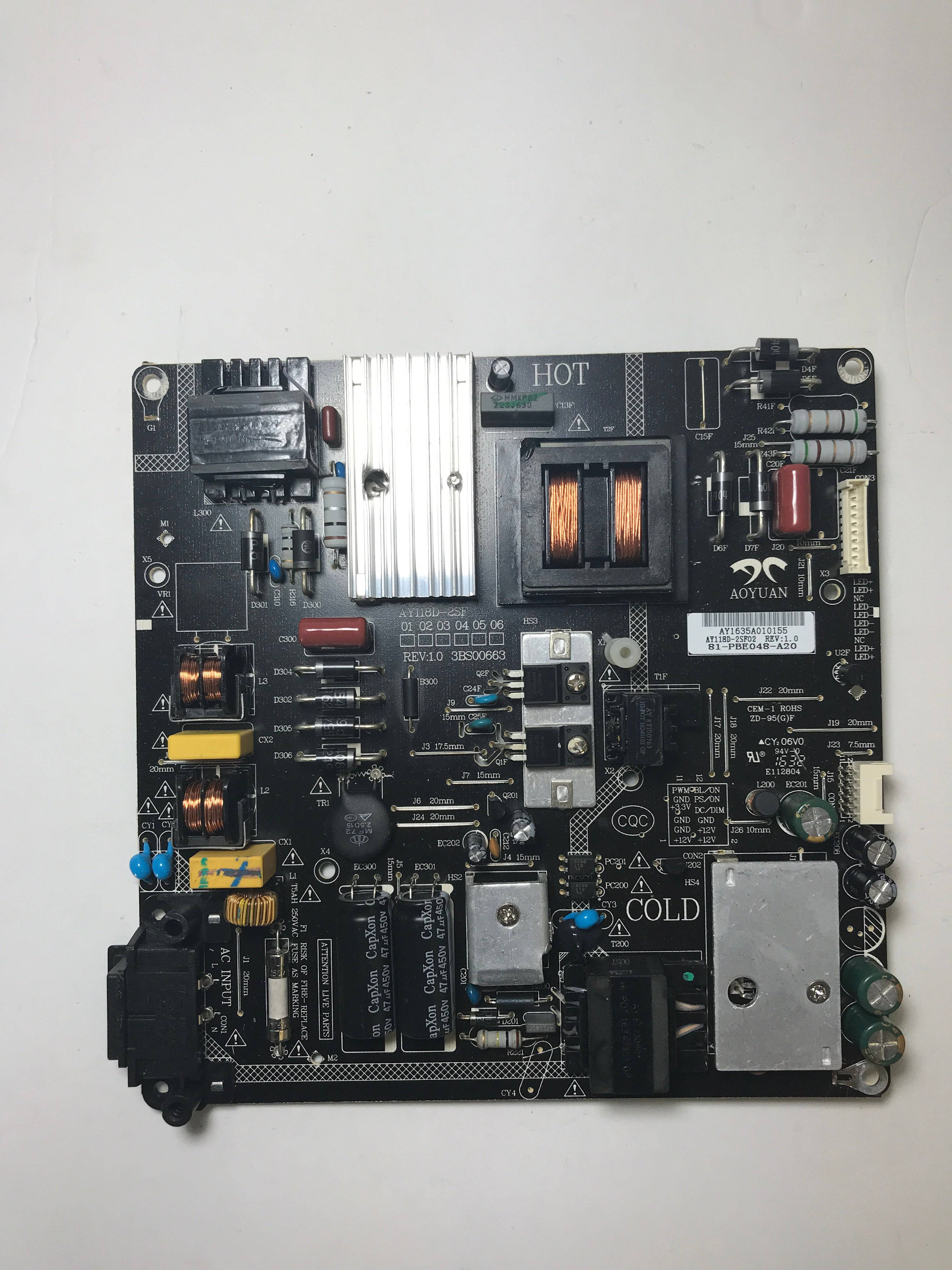 Insignia 81-PBE048-A20 (AY1635A) Power Supply for NS-48DR510NA17