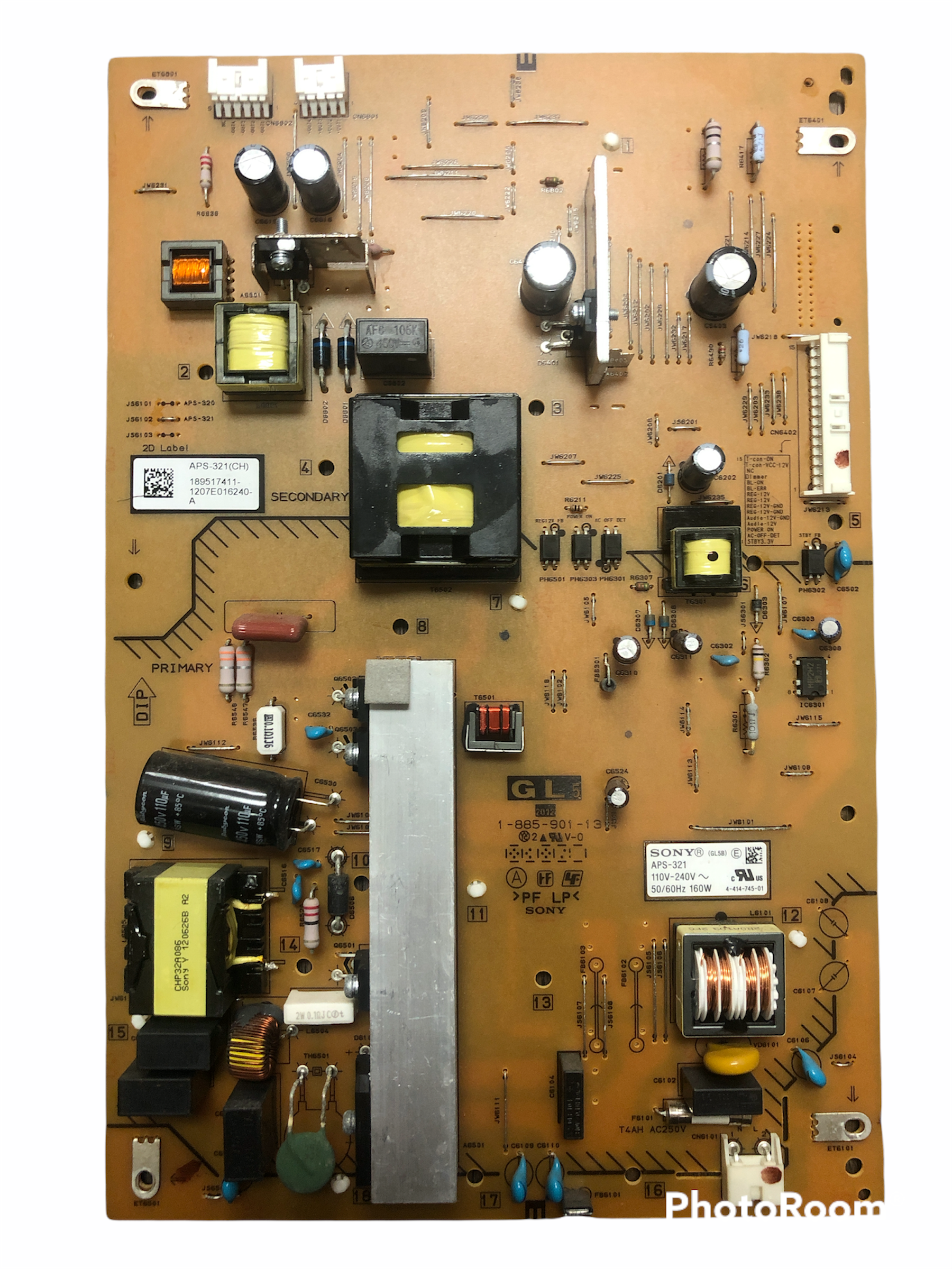 Sony 1-895-174-11 (APS-321(CH), 1-885-901-12) GL5 Power Supply